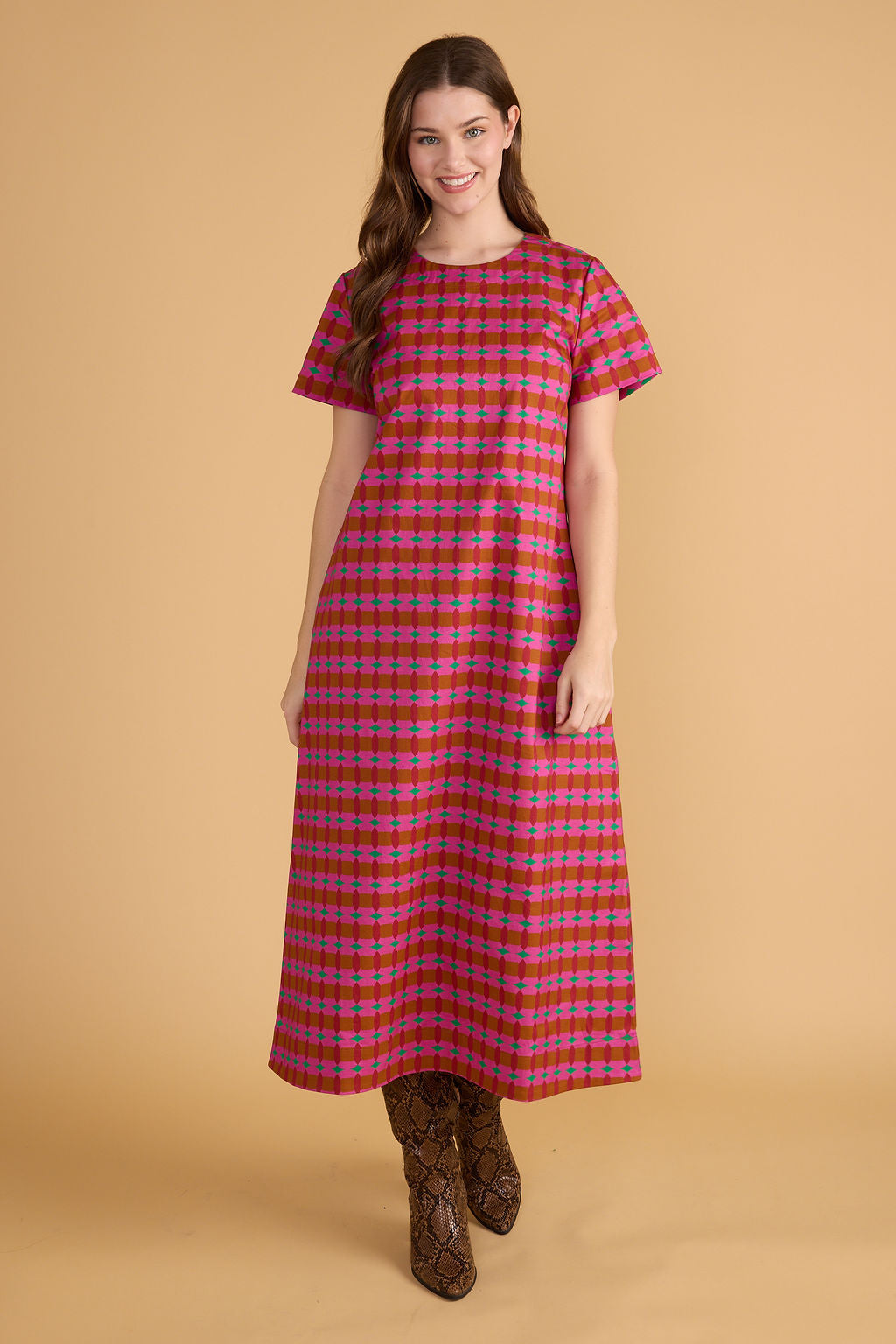 Ellie Dress - Oxford Geo