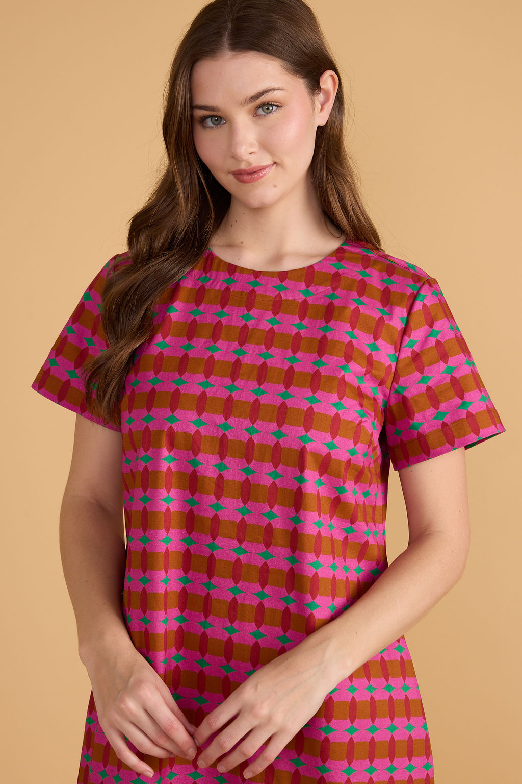 Ellie Dress - Oxford Geo