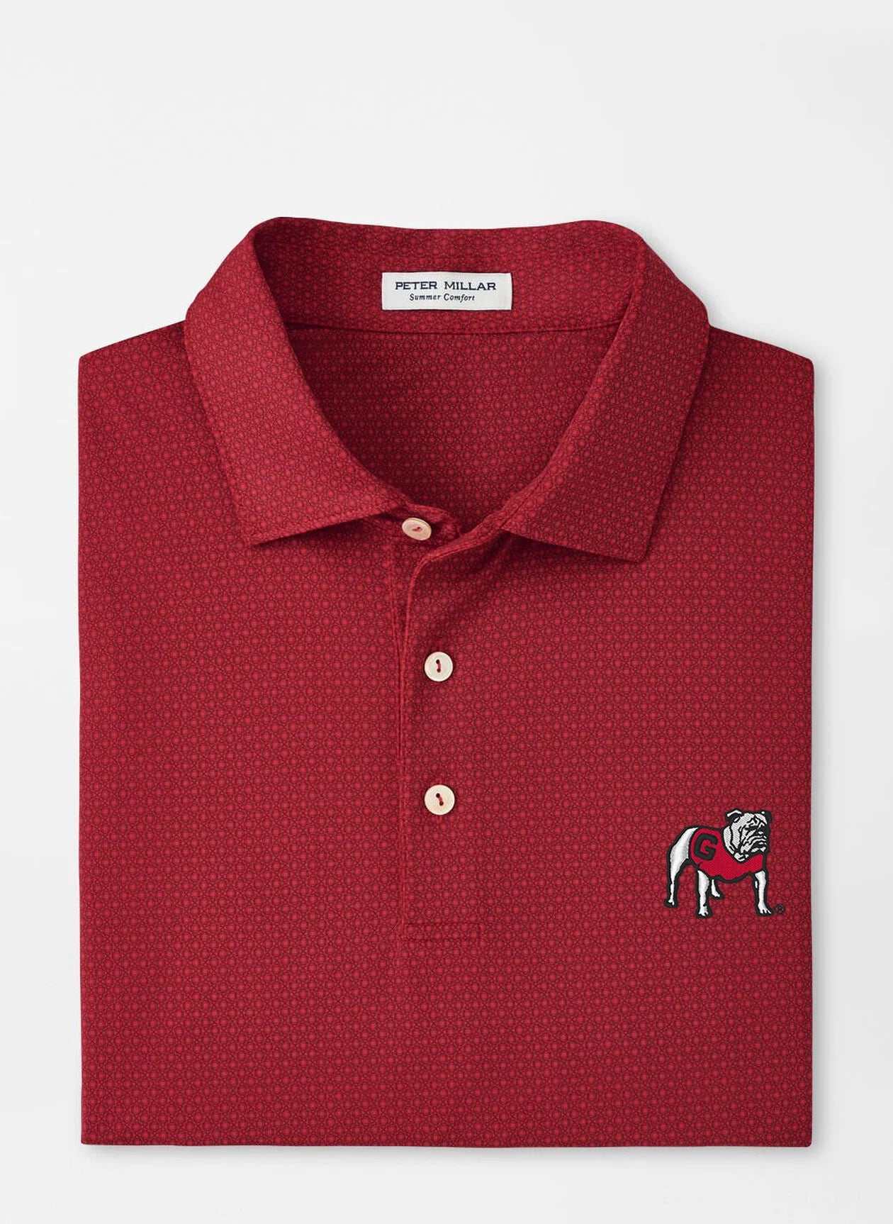 Georgia Standing Bulldog Tesseract Performance Jersey Polo by Peter Millar
