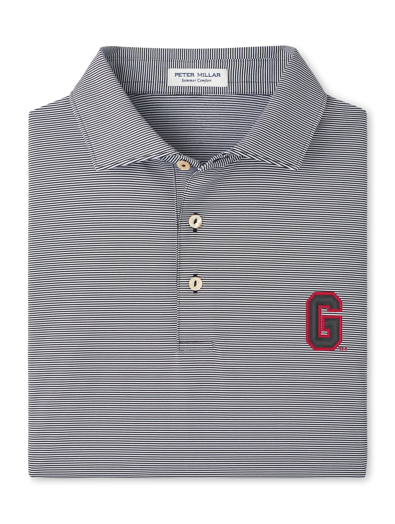 Jubilee Performance Jersey Polo by Peter Millar - Iron - Georgia Vault G