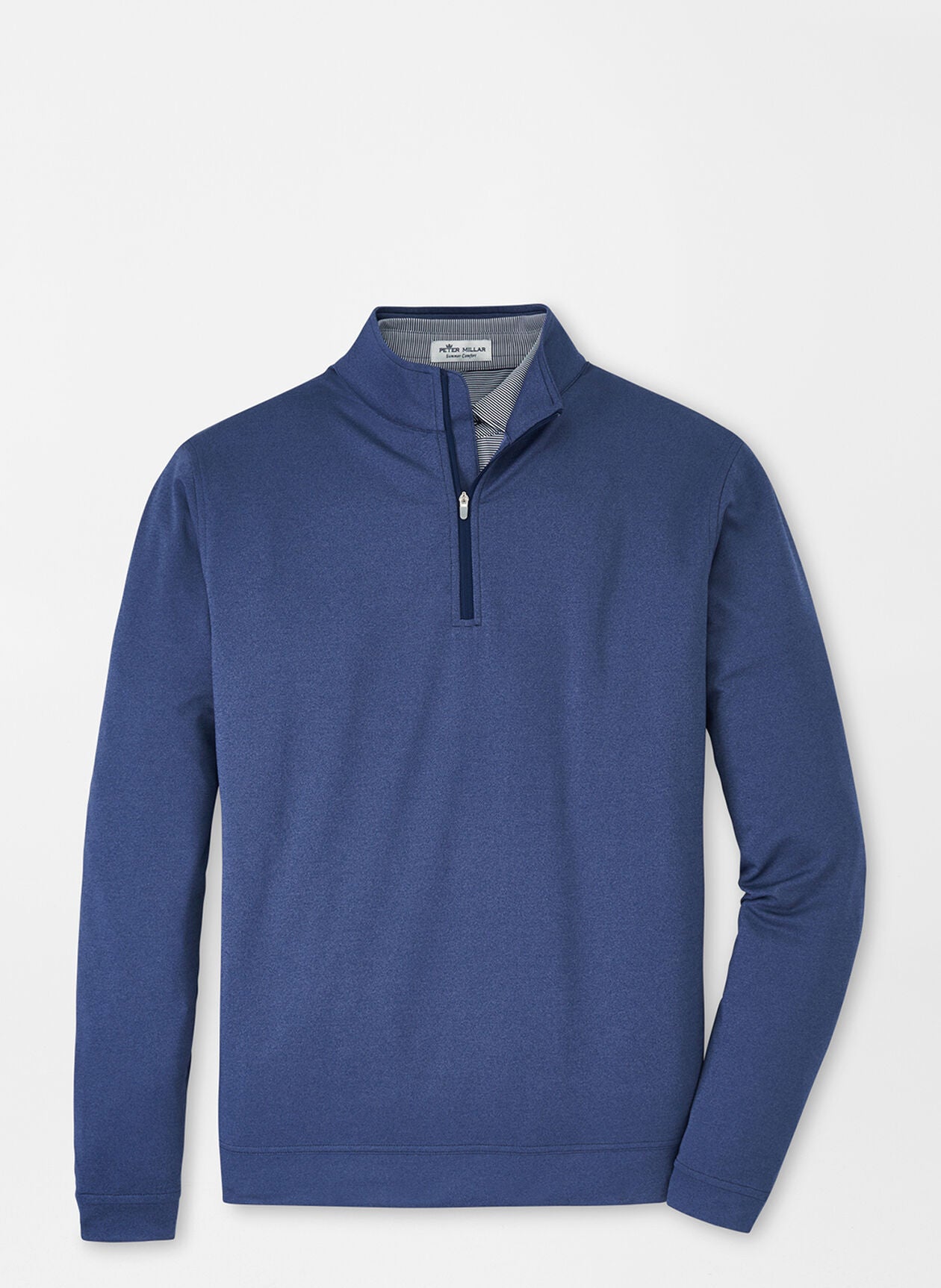 Perth Mélange Performance Quarter-Zip by Peter Millar - Navy