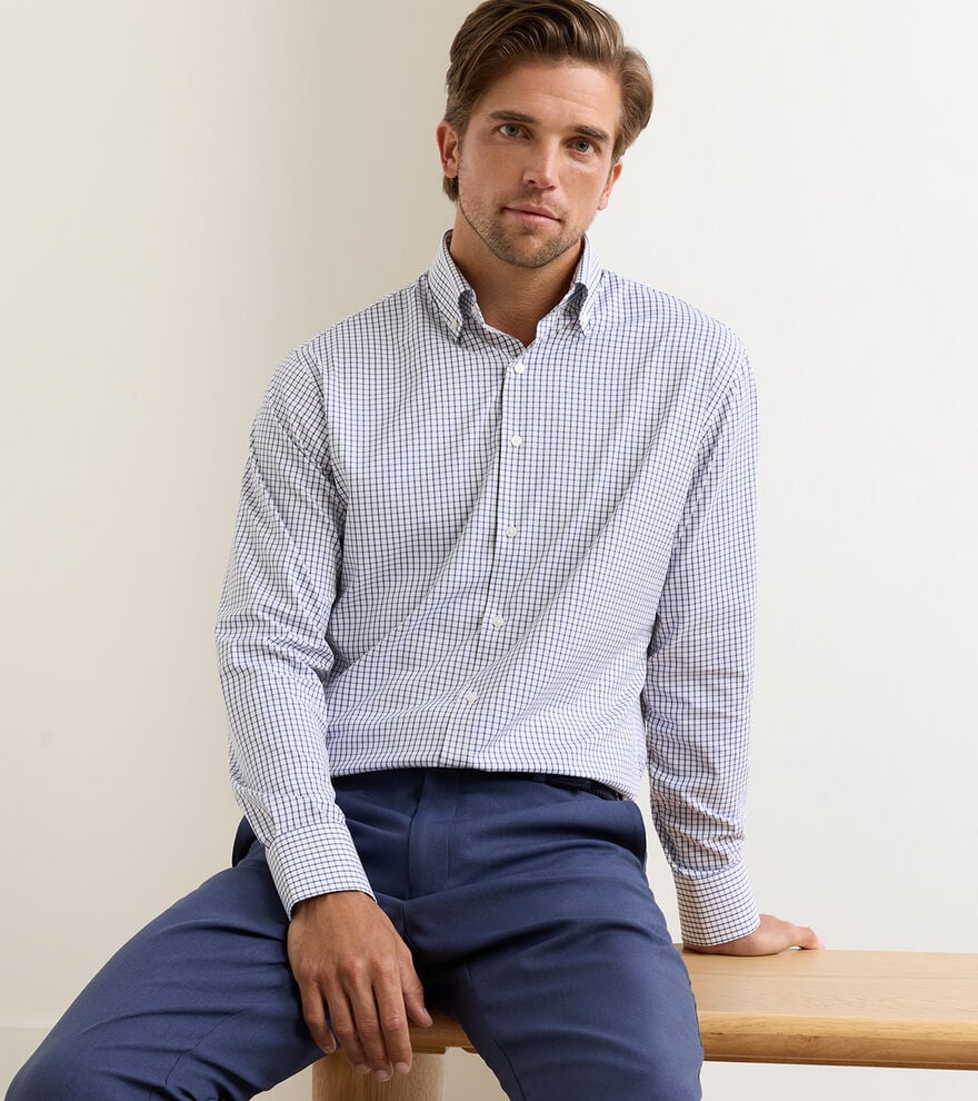 Hanford Performance Twill Sport Shirt by Peter Millar - Classic Navy