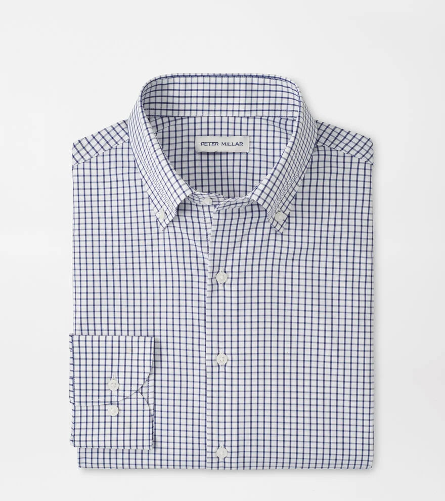 Hanford Performance Twill Sport Shirt by Peter Millar - Classic Navy