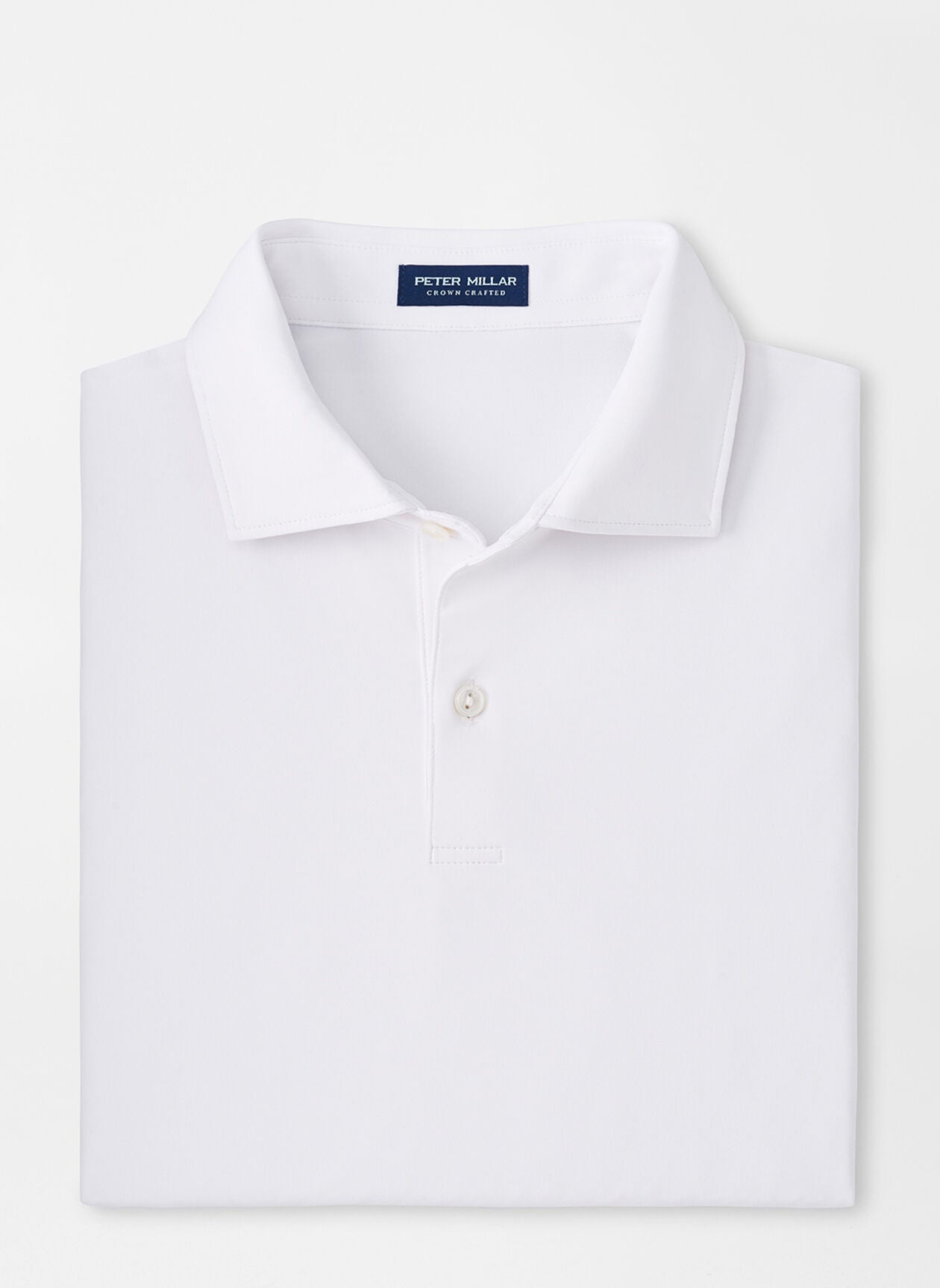 Solid Performance Jersey Polo- White