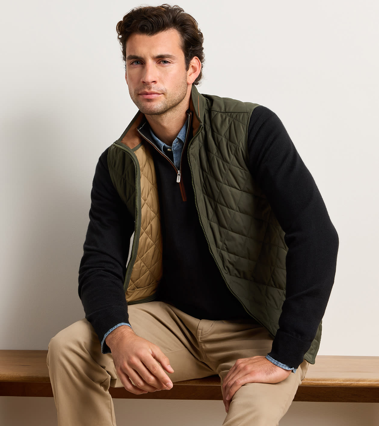 Essex Vest by Peter Millar - Dark Olive
