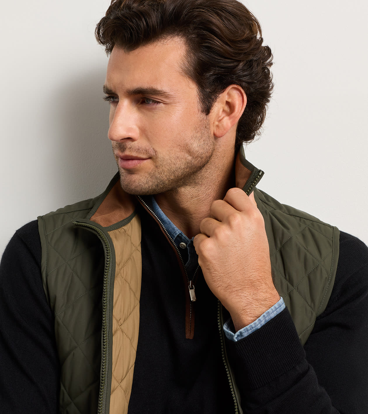 Essex Vest by Peter Millar - Dark Olive