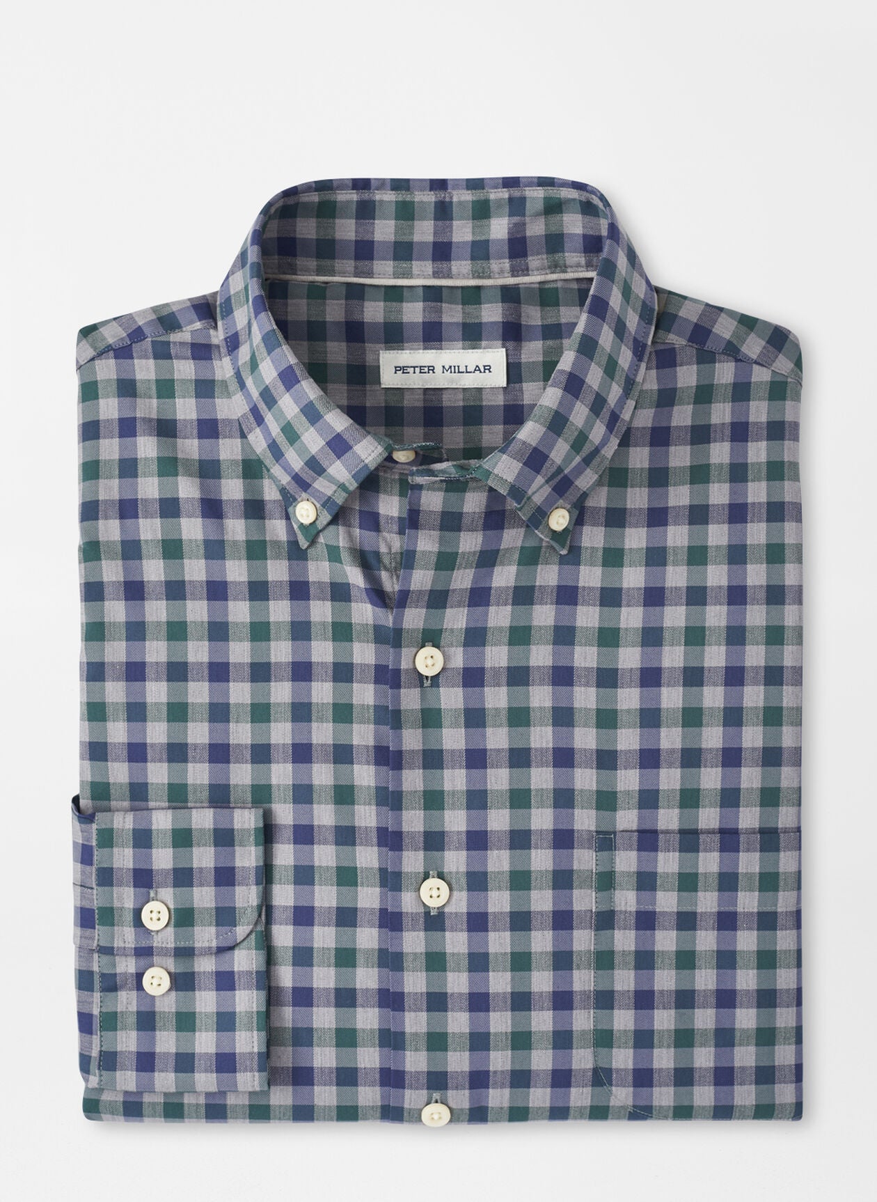 Becket Crown Lite Cotton Stretch Sport Shirt- Gale Greay