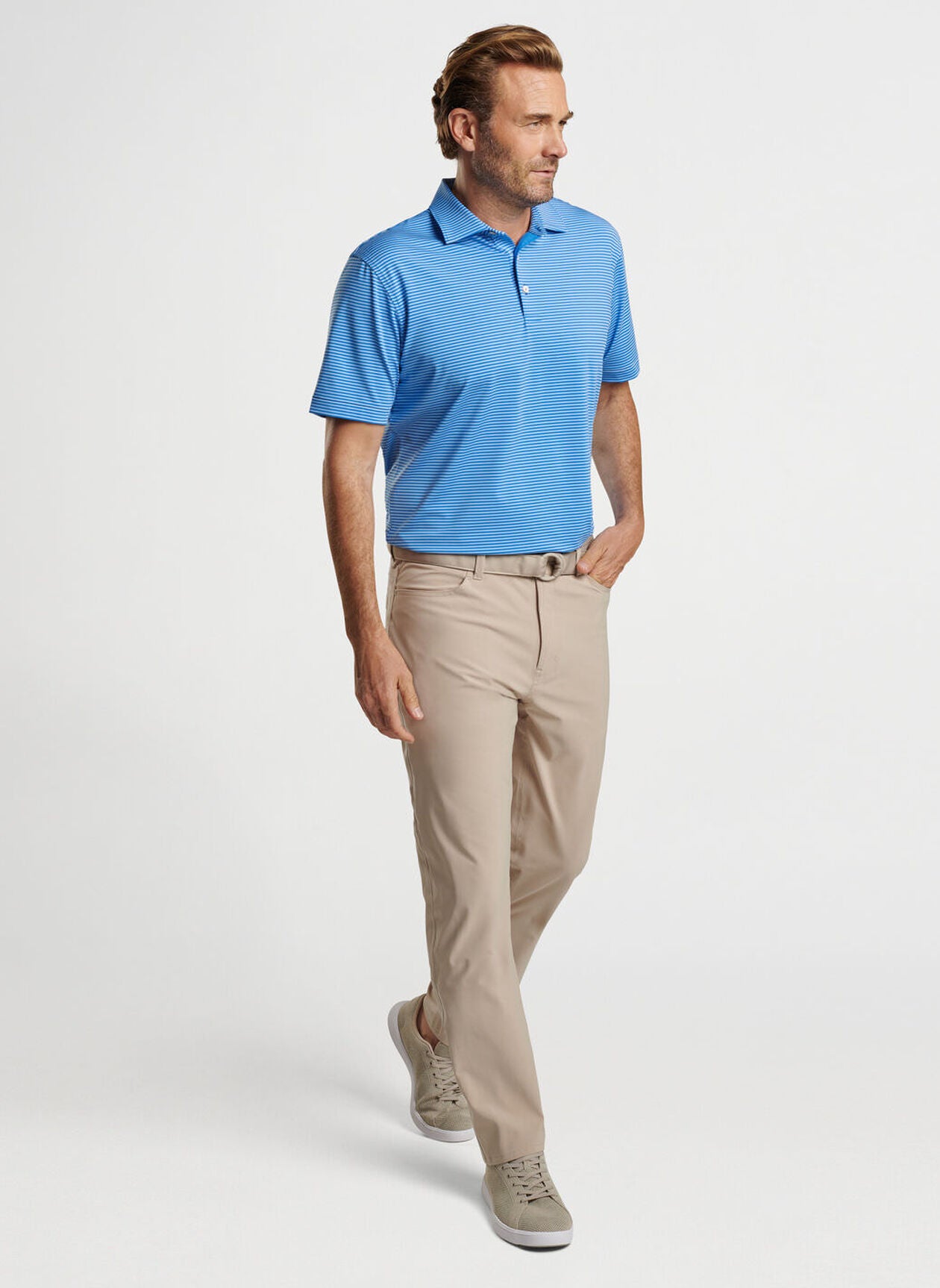 Peter Millar - Hales Performance Jersey Polo - Mako Blue