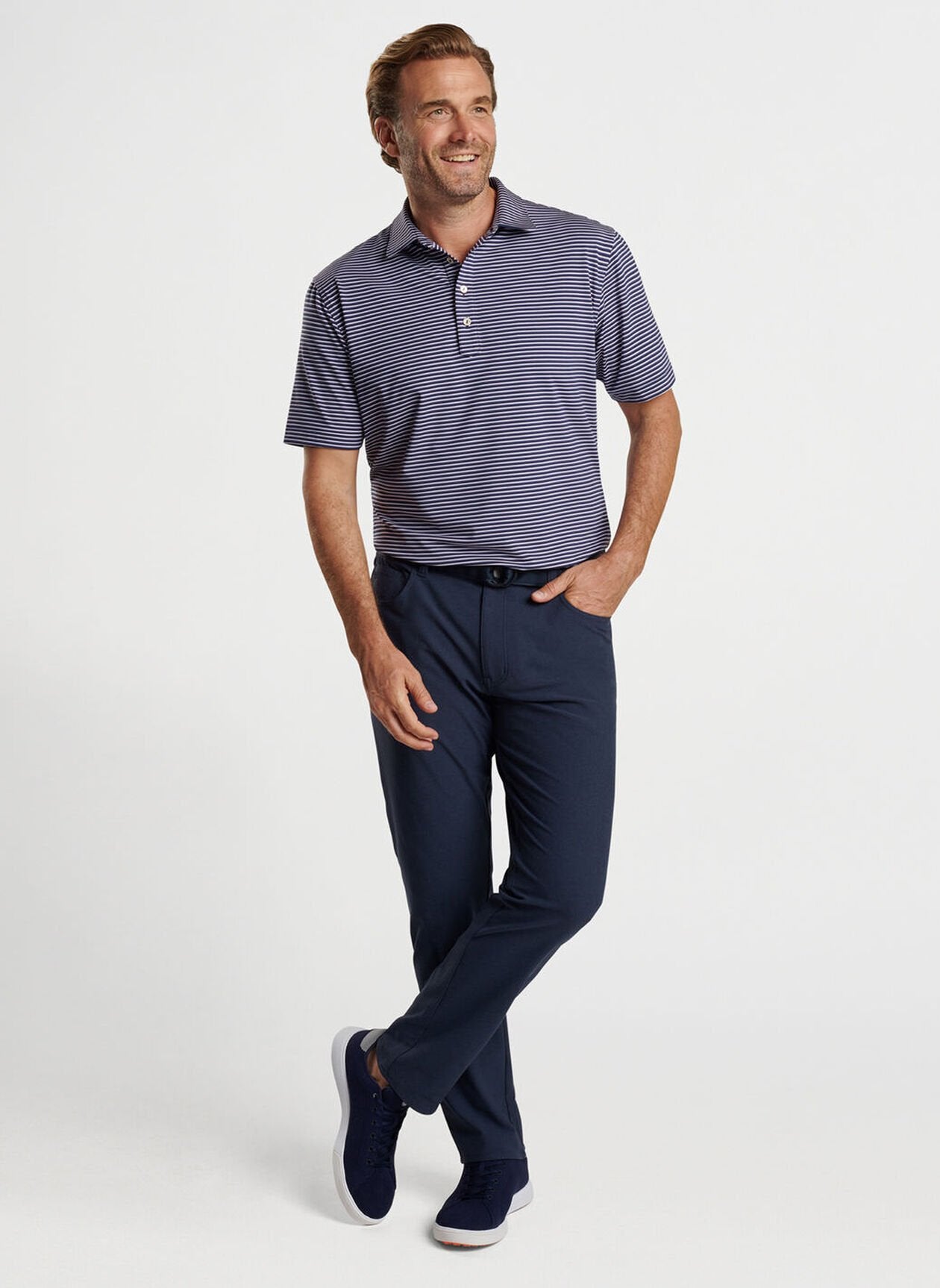 Chatham Performance Jersey Polo by Peter Millar - Navy