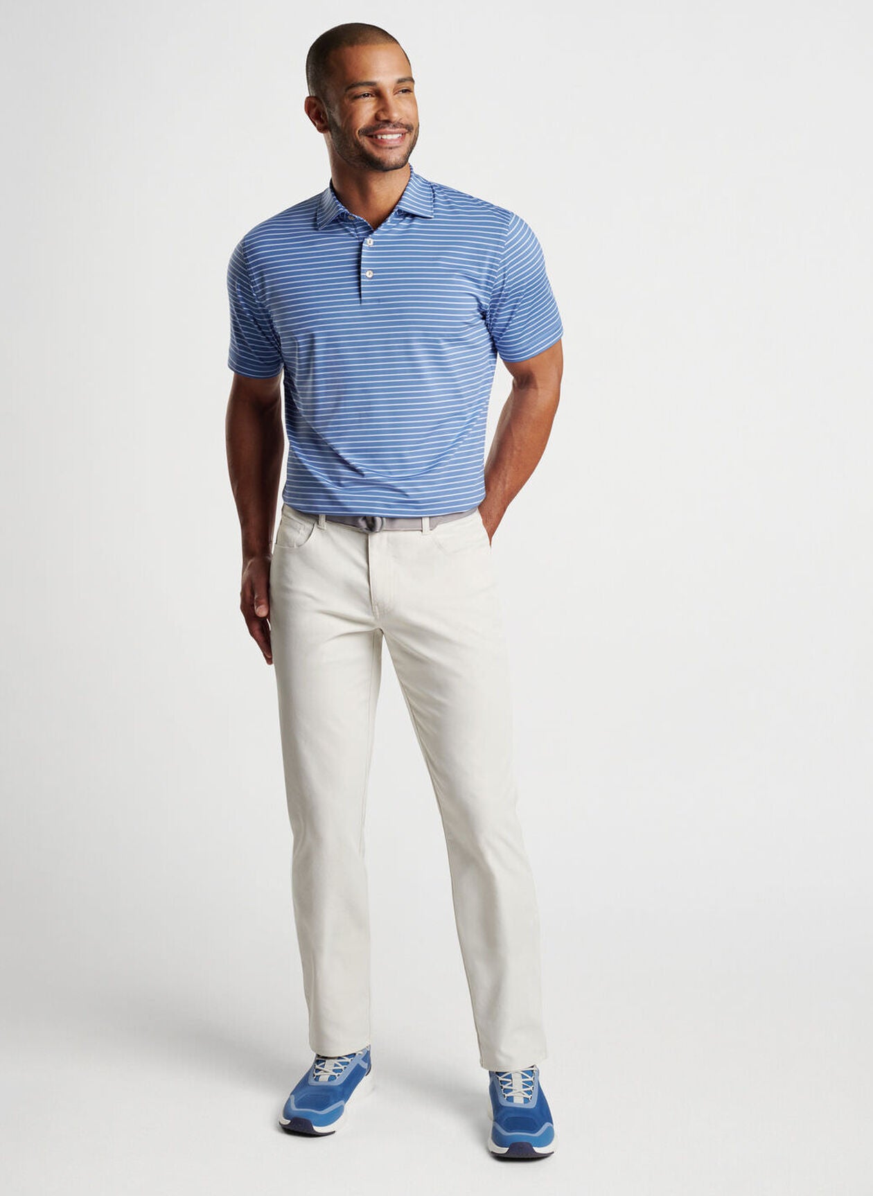 Drum Performance Polo by Peter Millar - Astral Blue