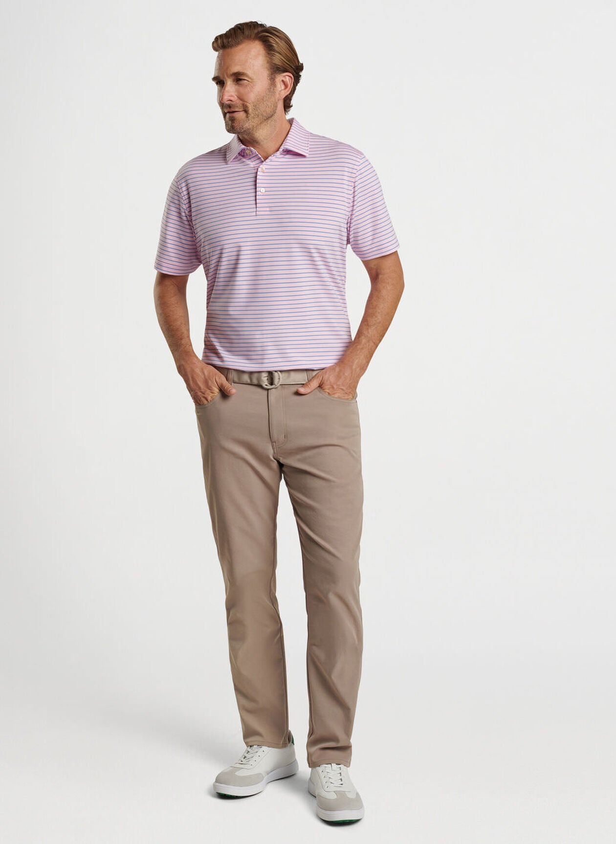 Peter Millar - Drum Performance Jersey Polo - Palmer Pink