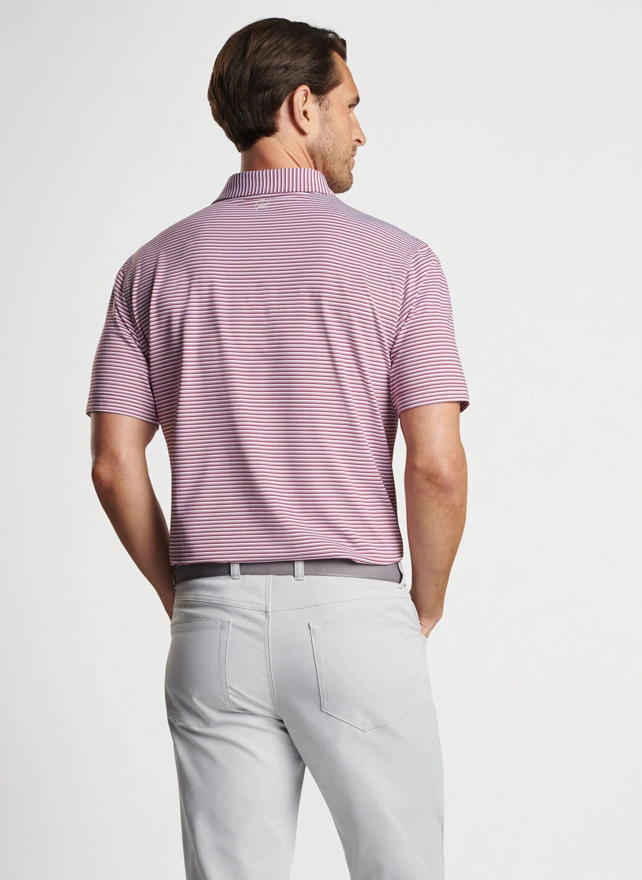 Cedar Performance Jersey Polo by Peter Millar - Pomegranate