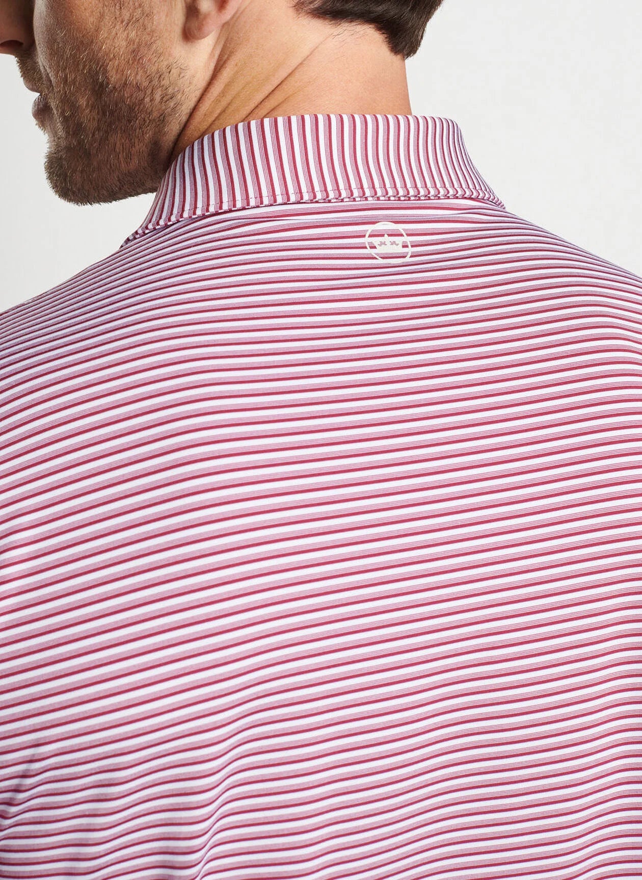 Cedar Performance Jersey Polo by Peter Millar - Pomegranate