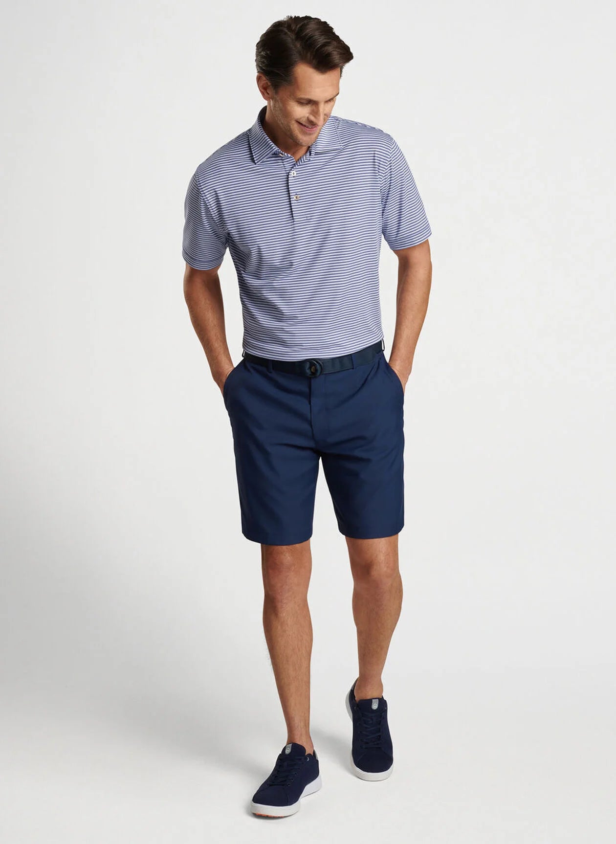 Cedar Performance Jersey Polo by Peter Millar - Sport Navy