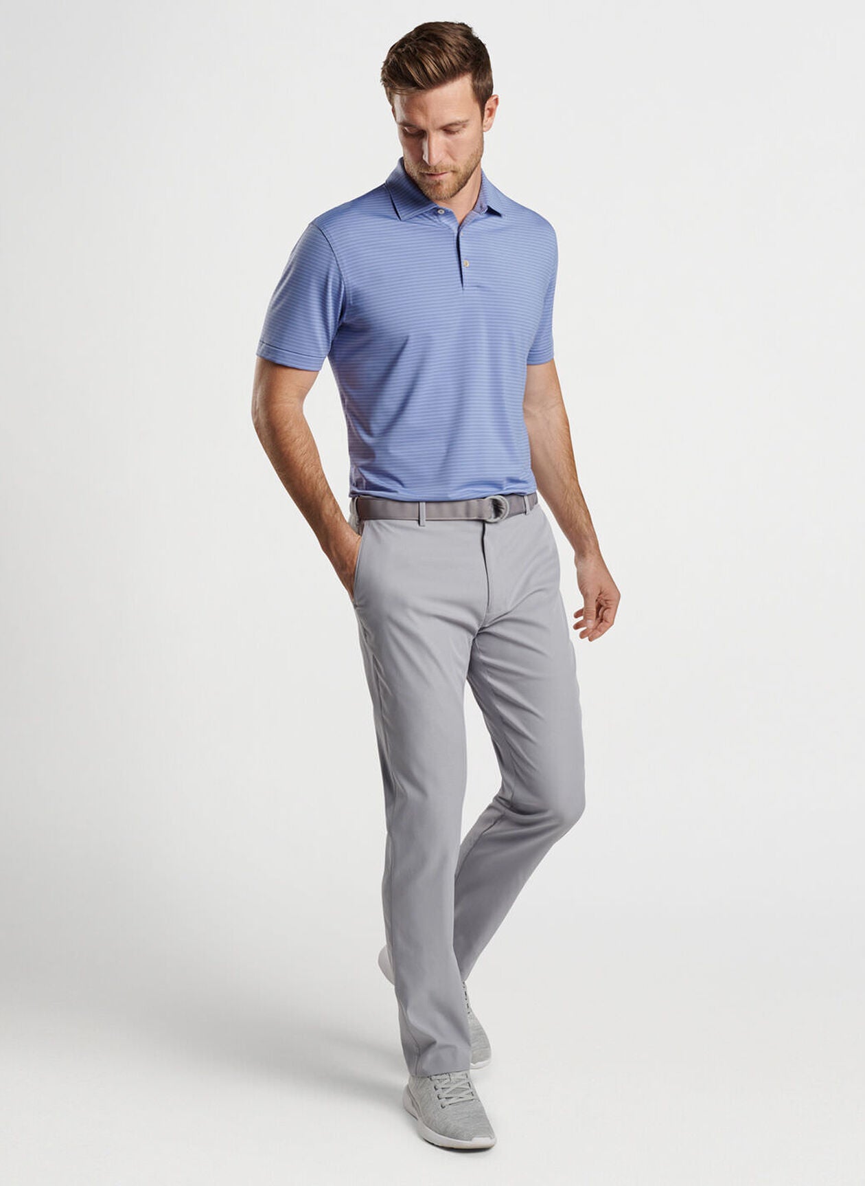 Hemlock Performance Jersey Polo by Peter Millar - Velvet Plum