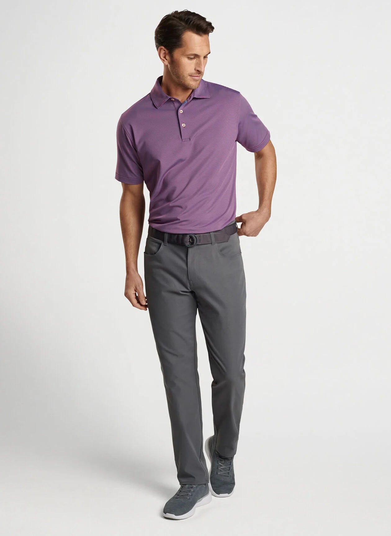 Jubilee Performance Jersey Polo by Peter Millar - Pomegranate