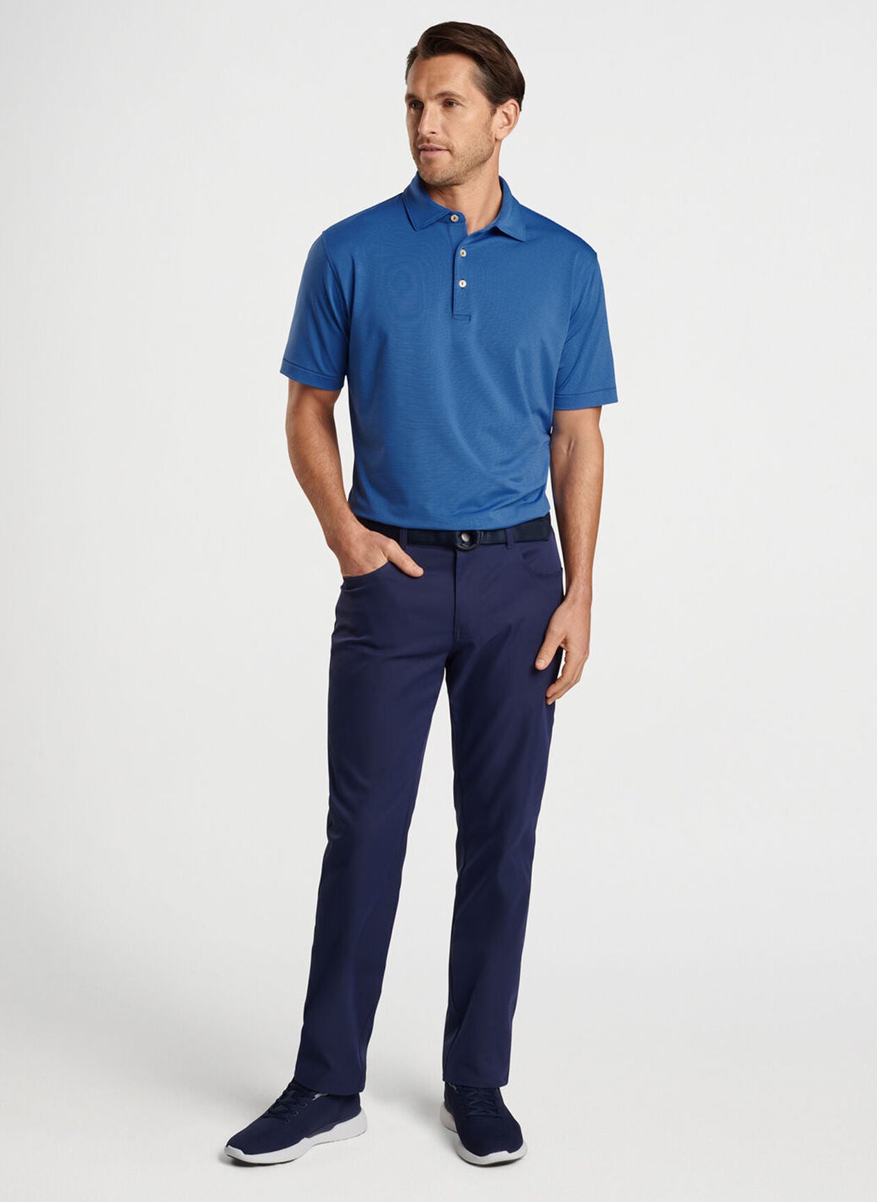 Jubilee Performance Jersey Polo by Peter Millar - Sport Navy