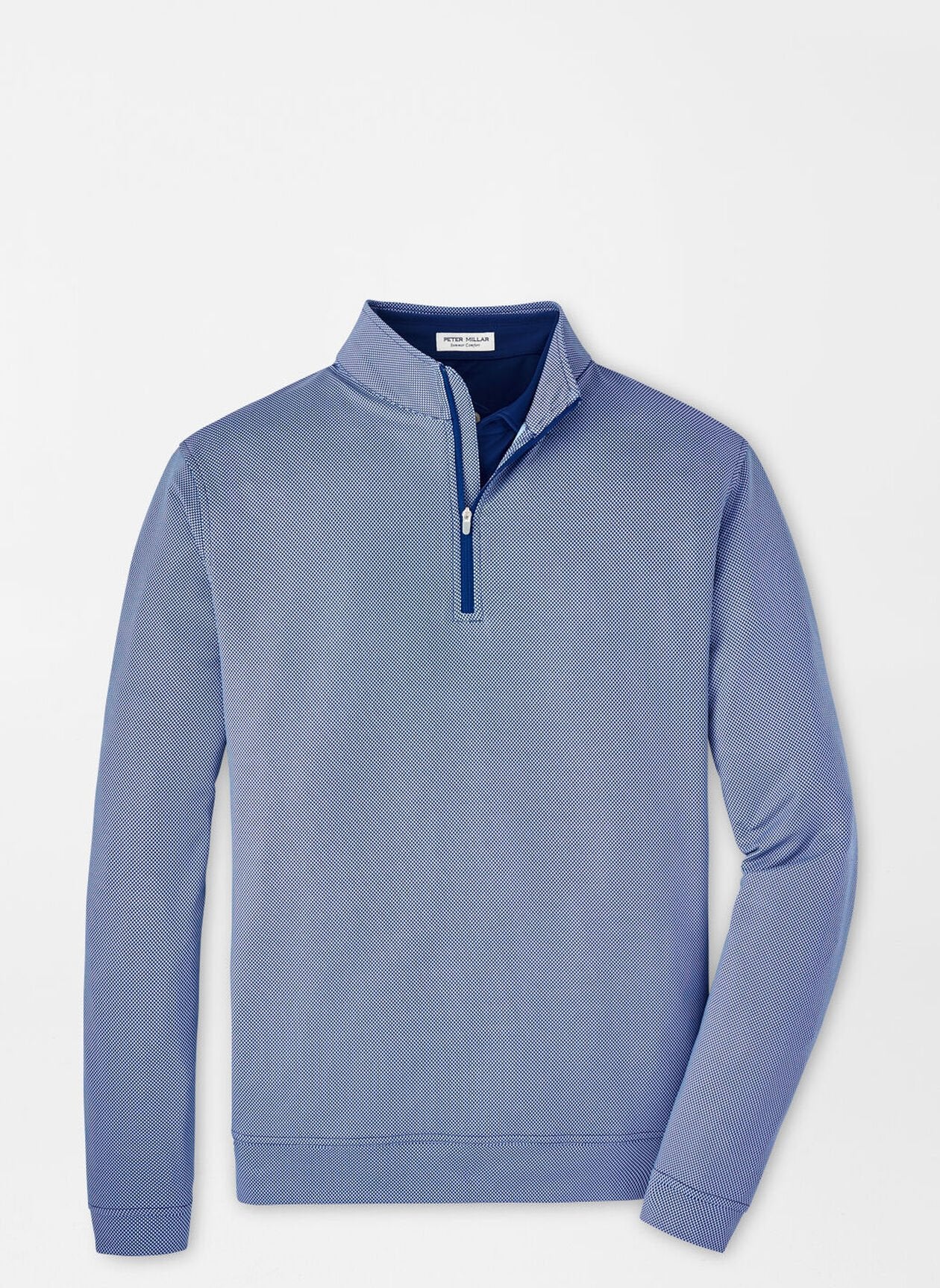 Perth Birdseye Performance Quarter-Zip by Peter Millar - Sport Navy