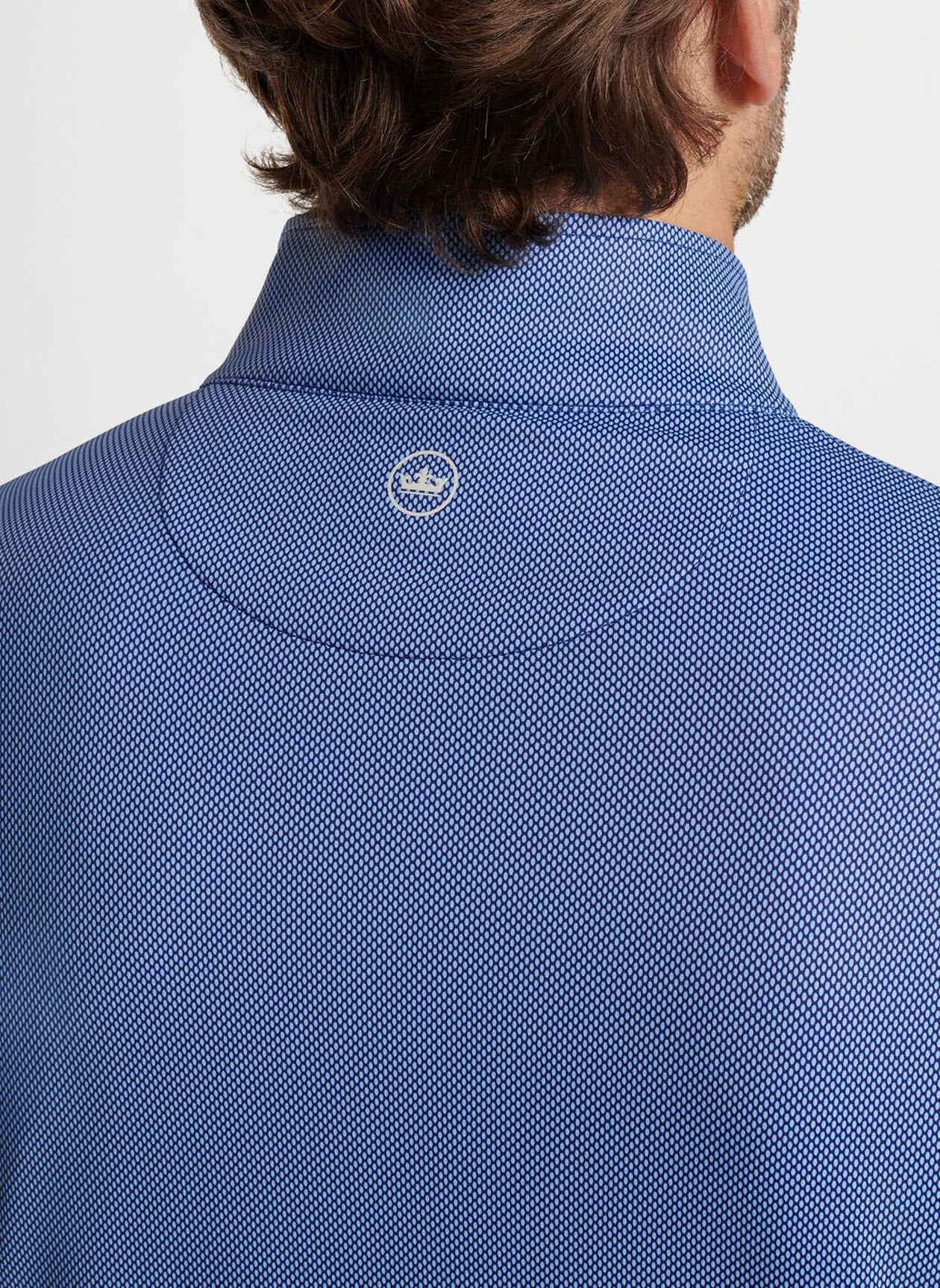 Perth Birdseye Performance Quarter-Zip by Peter Millar - Sport Navy