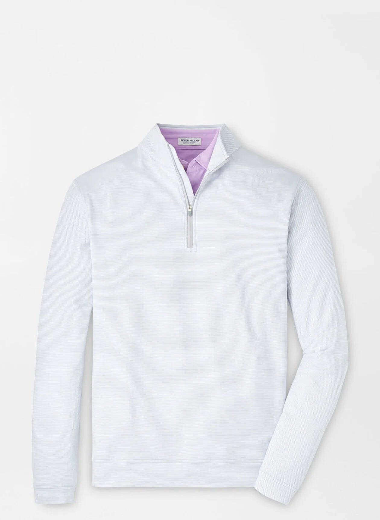 Perth Mélange Performance Quarter-Zip by Peter Millar - British Grey