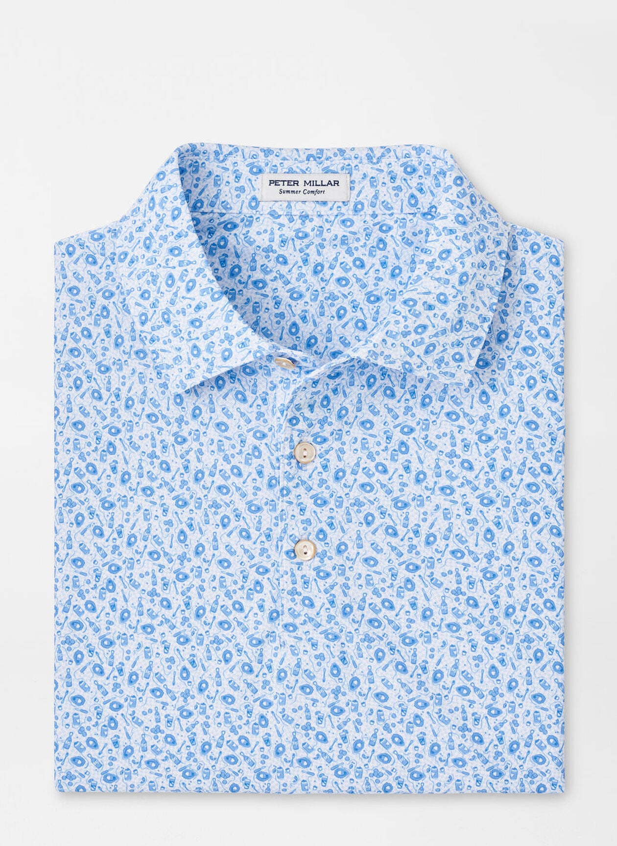 Peter Millar - Shuckin' Season Performance Mesh Polo - White