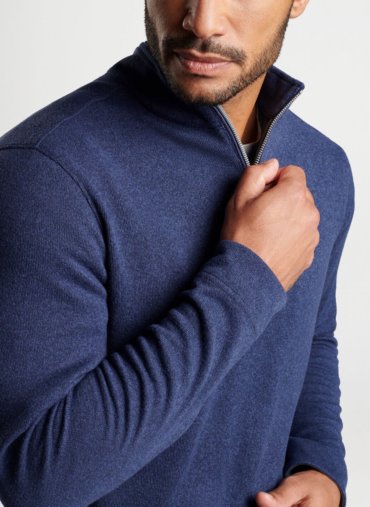 Crown Sweater Fleece Quarter-Zip by Peter Millar - Navy