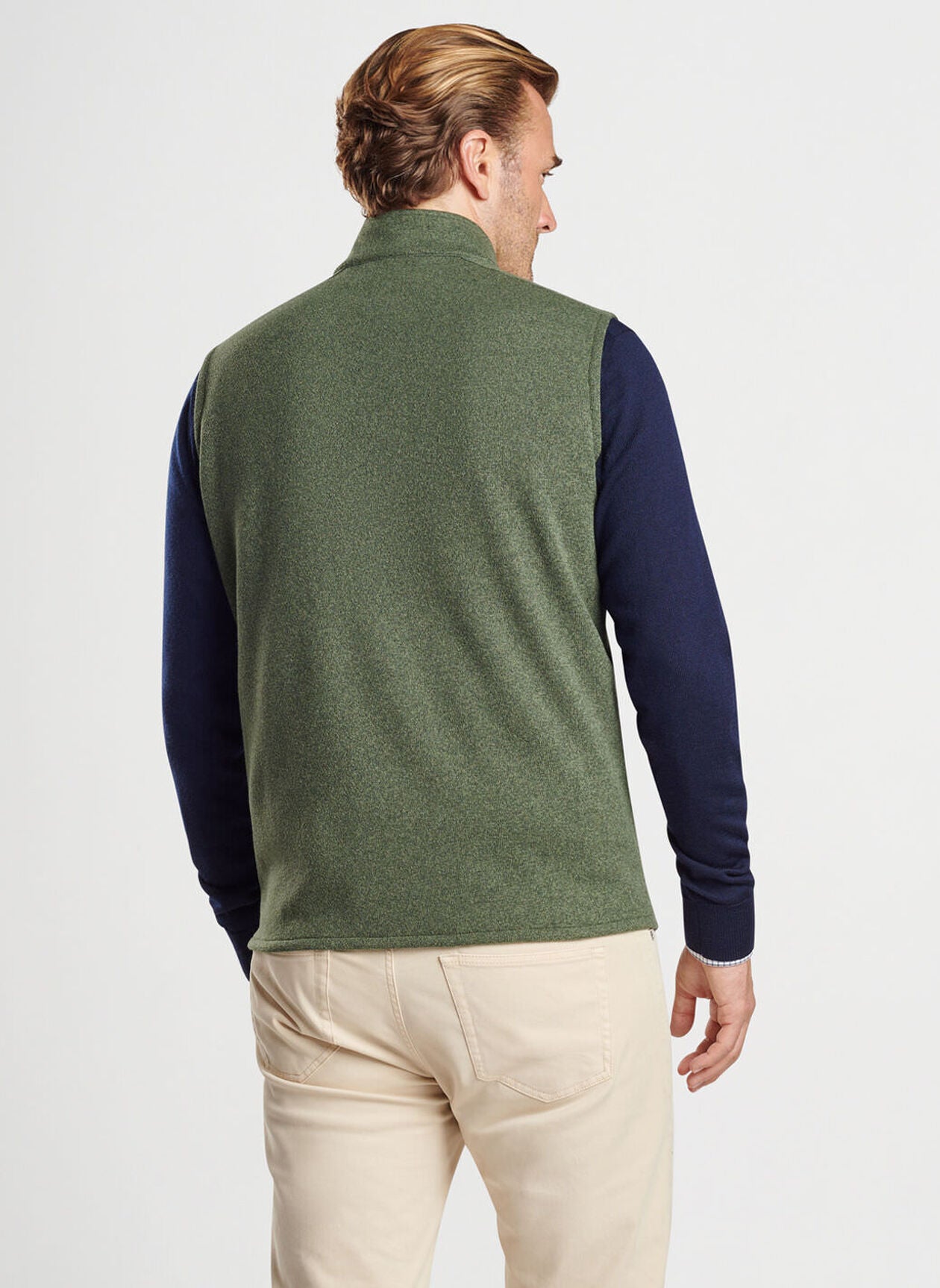 Crown Sweater Fleece Vest by Peter Millar - Dark Olive