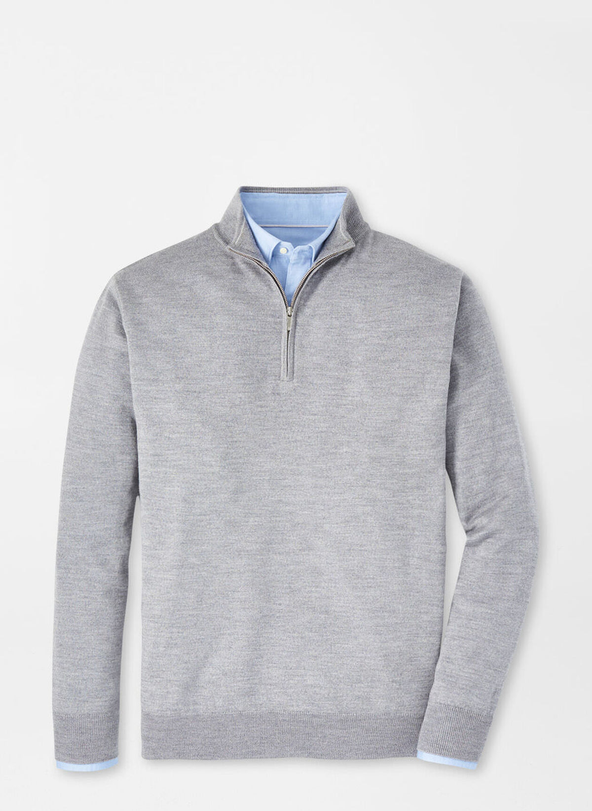 Autumn Crest Quarter-Zip by Peter Millar - British Grey — MeMe's
