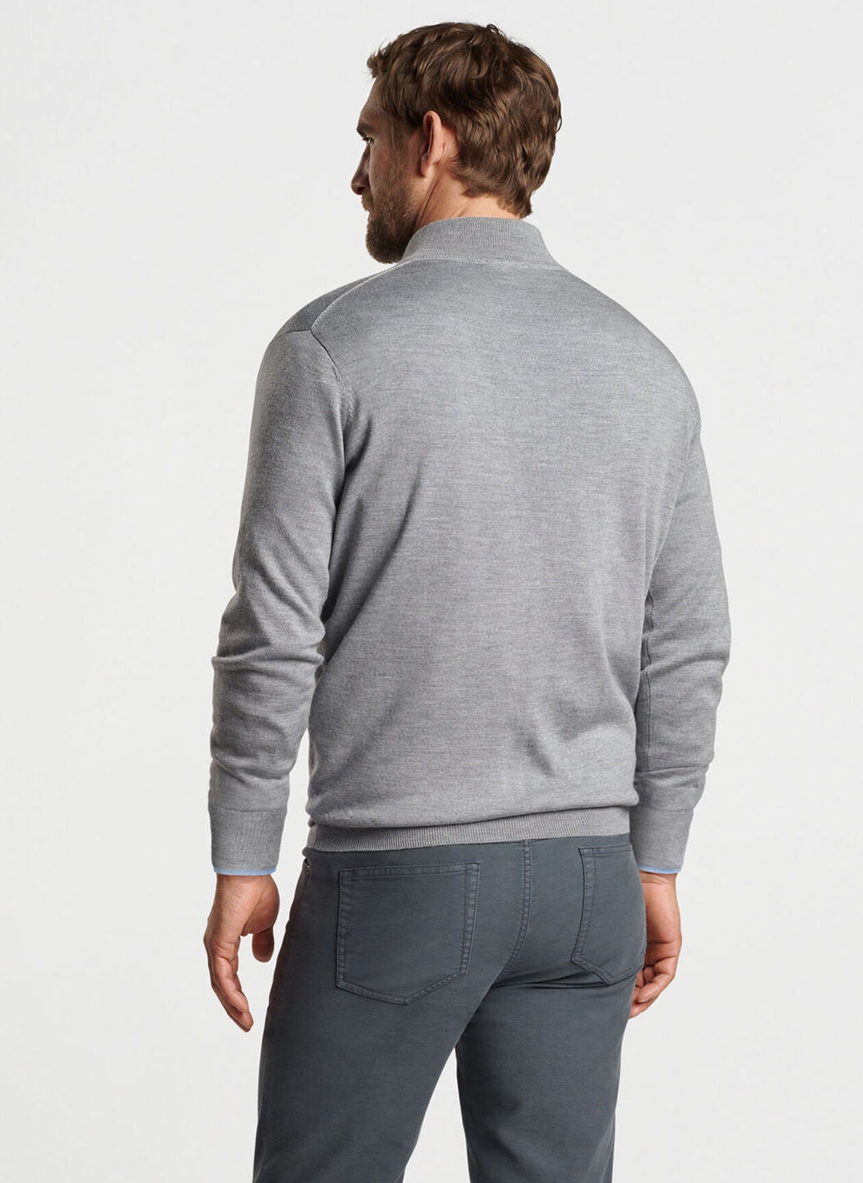 Autumn Crest Quarter-Zip by Peter Millar - British Grey