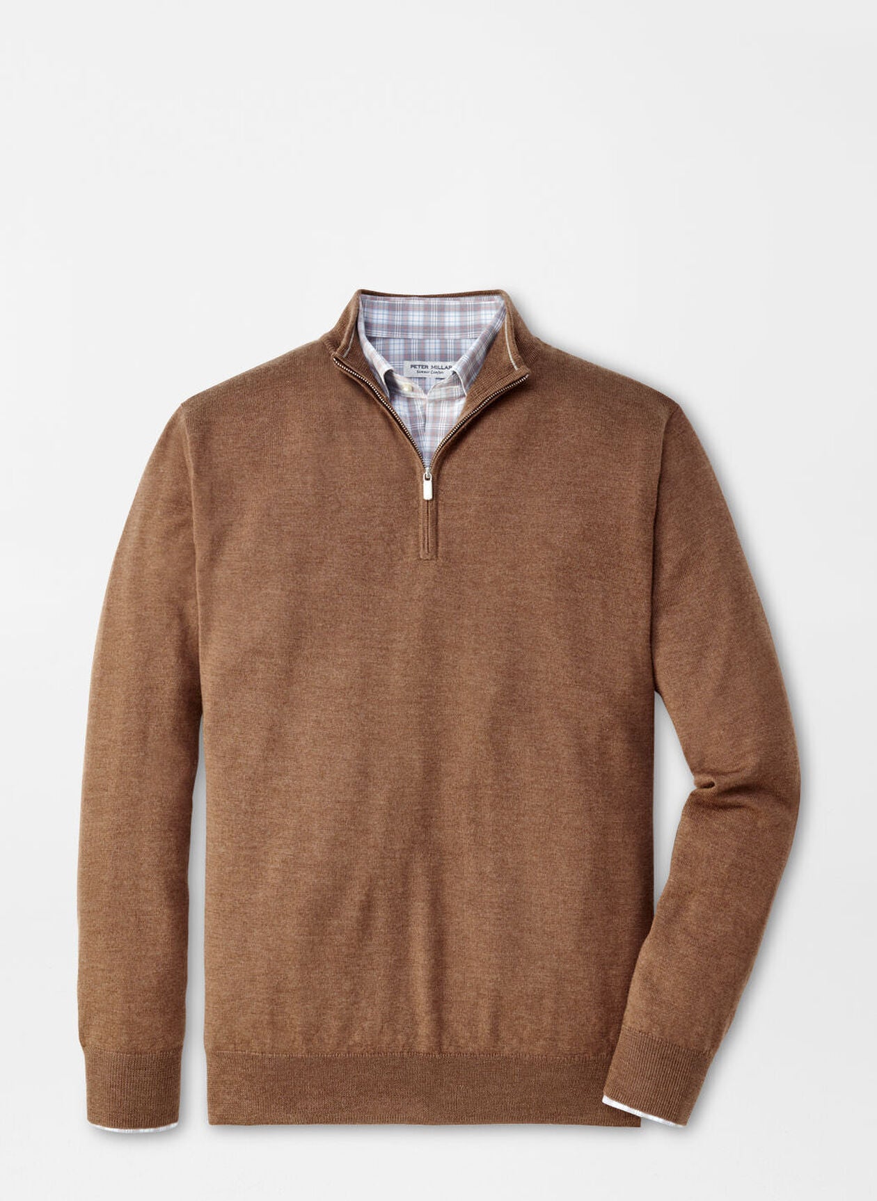 Autumn Crest Quarter-Zip by Peter Millar - British Tan