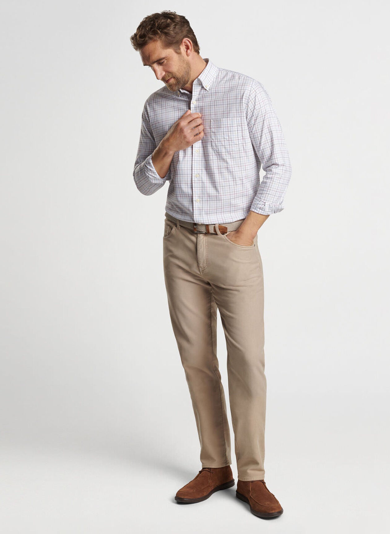 Sydney Crown Lite Cotton-Stretch Sport Shirt by Peter Millar