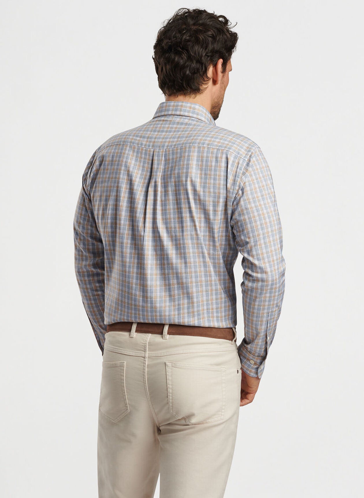 Powell Crown Lite Cotton-Stretch Sport Shirt by Peter Millar - British Tan