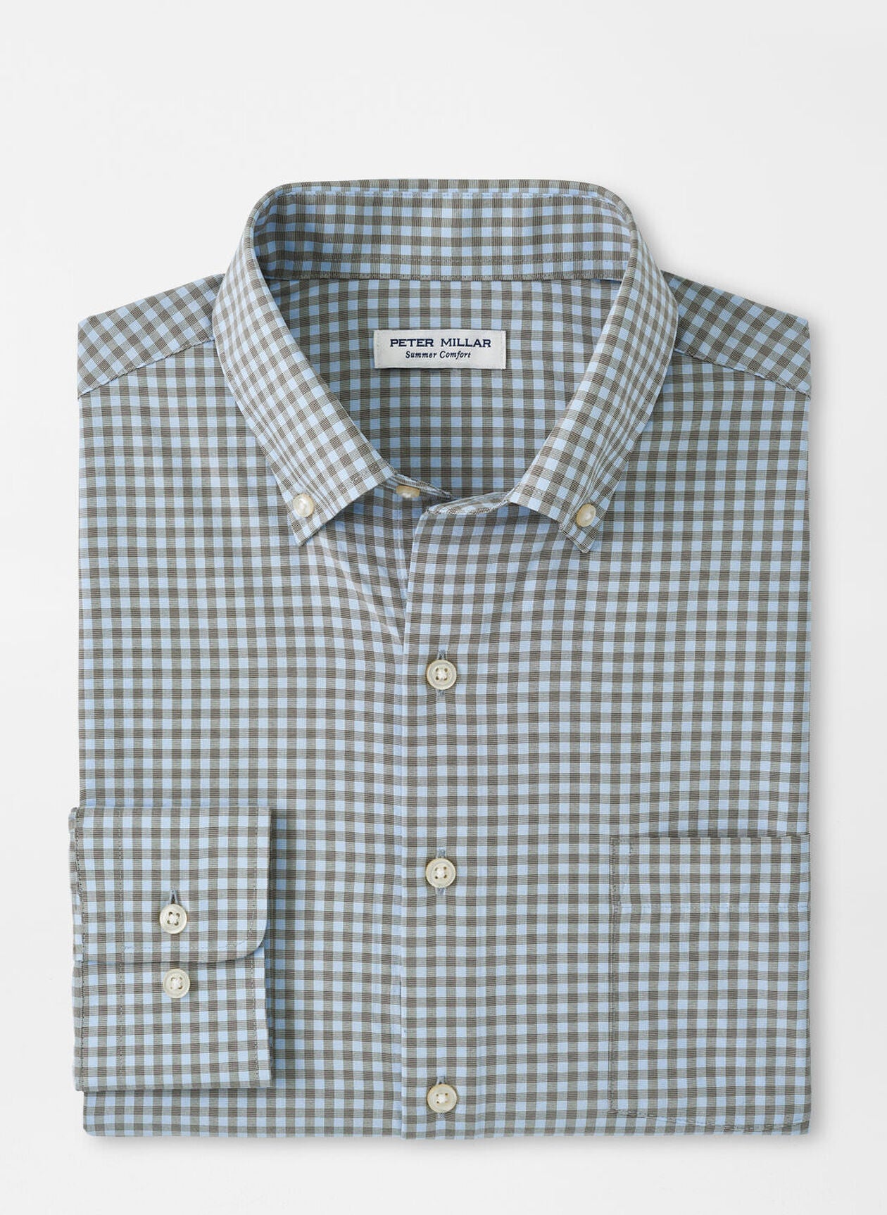 Murray Performance Poplin Sport Shirt by Peter Millar - Dark Olive