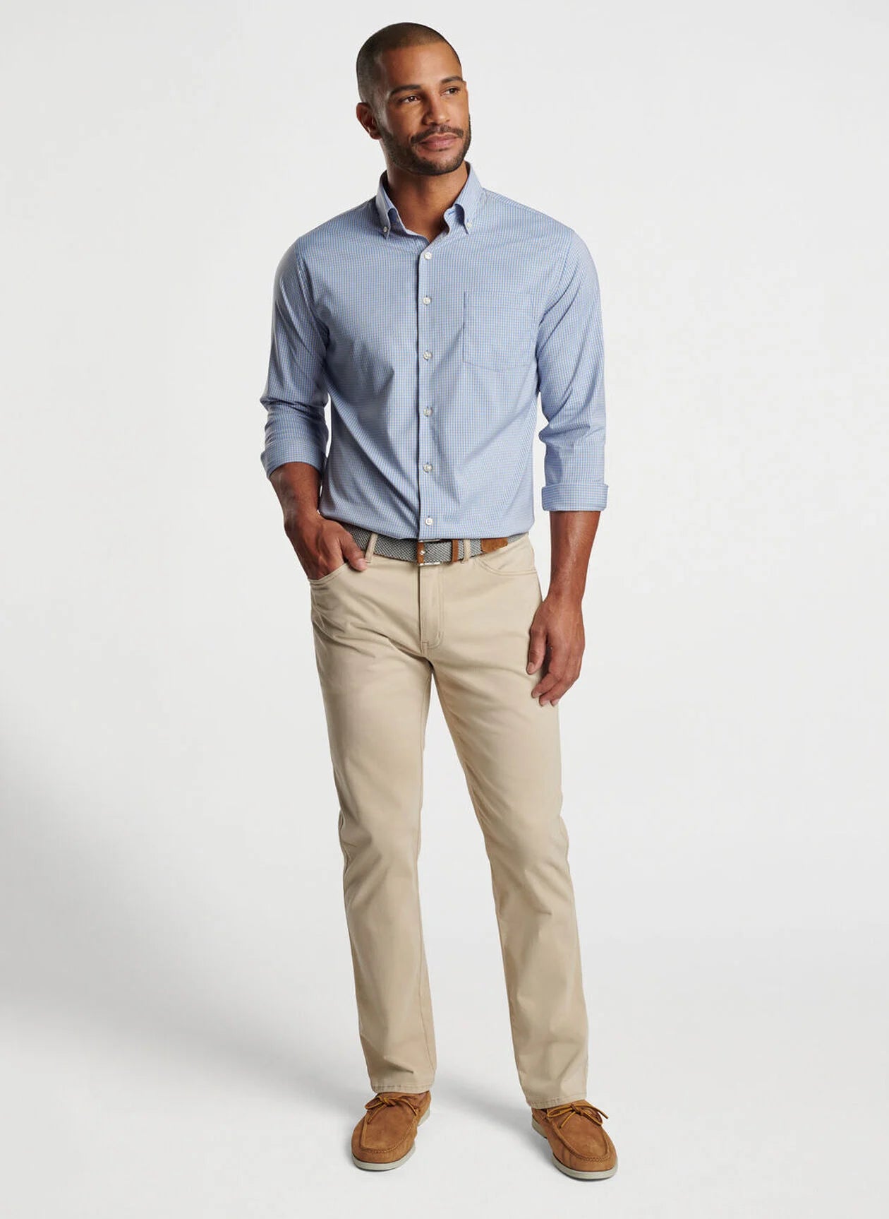 Barrie Performance Twill Sport Shirt by Peter Millar - Regatta Blue