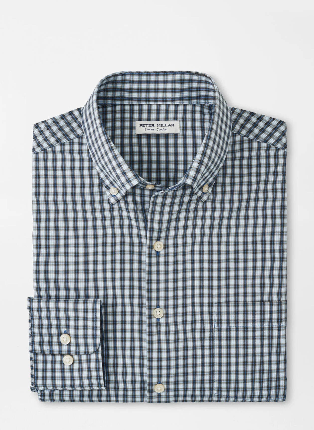 Prairie Performance Twill Sport Shirt by Peter Millar - Dark Olive