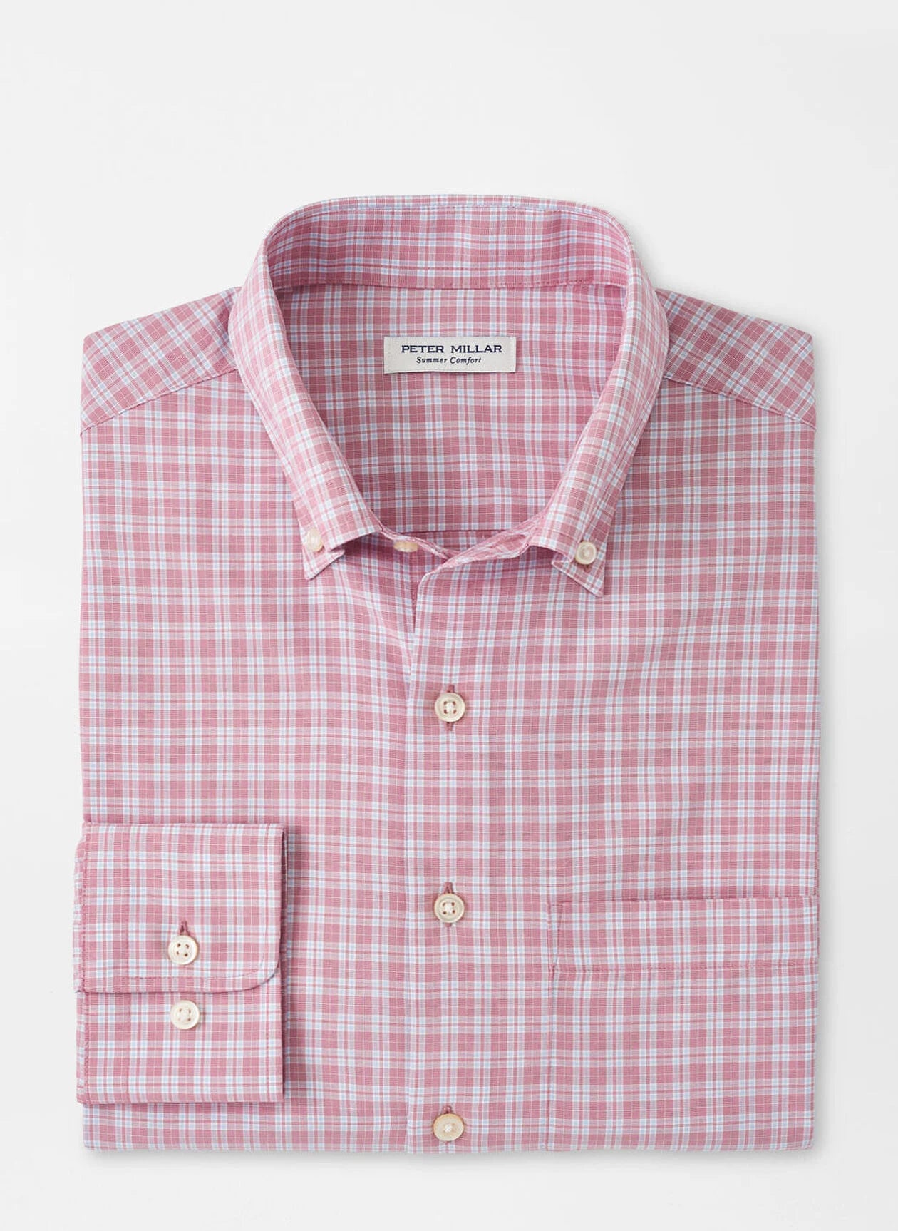 Collingwood Performance Poplin Sport Shirt by Peter Millar - Rosewood