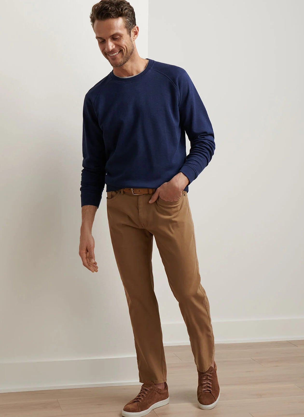 Signature Sateen Five-Pocket Pant by Peter Millar - Rye