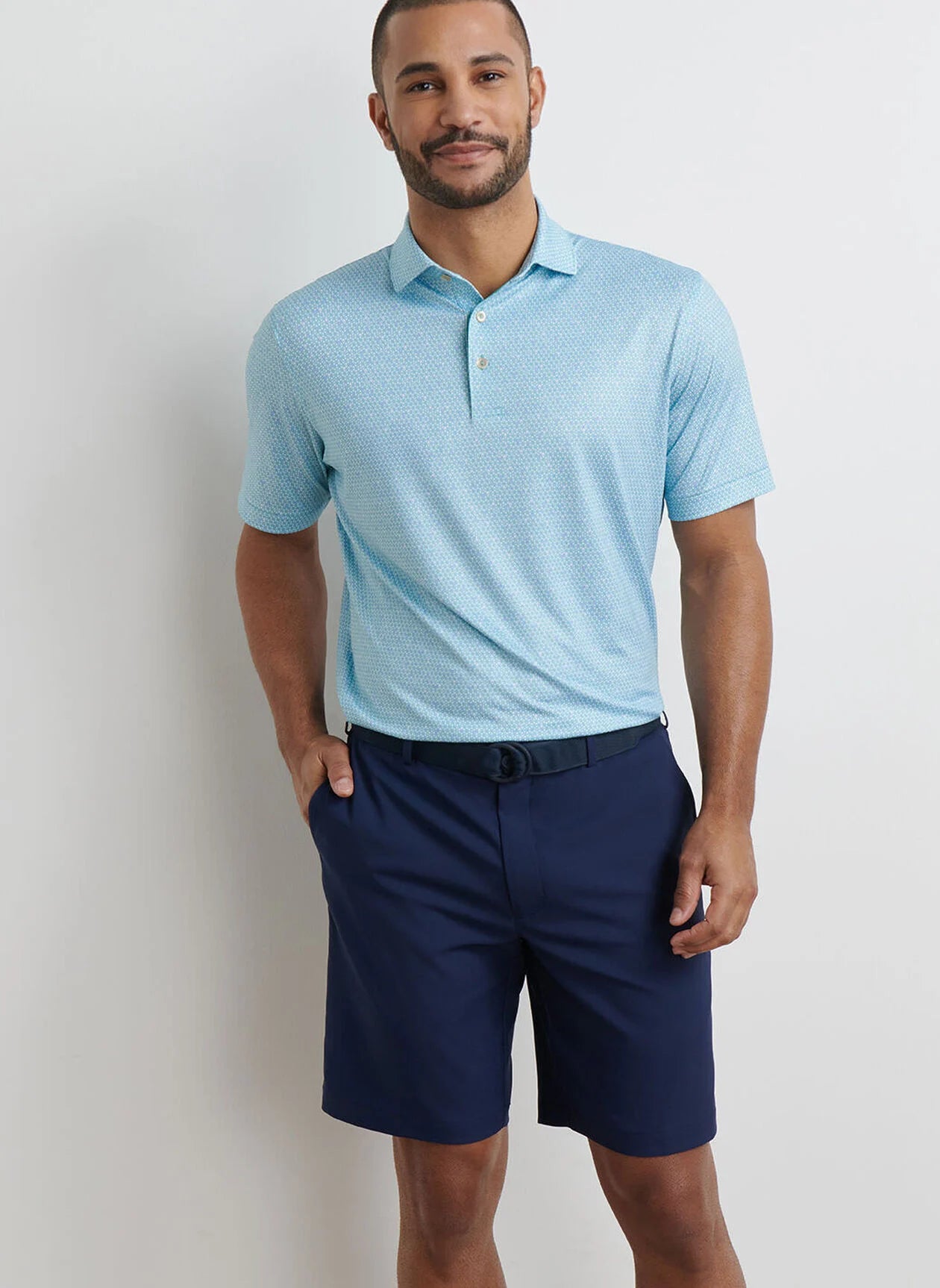Costanzo Geo Performance Jersey Polo by Peter Millar - Medow