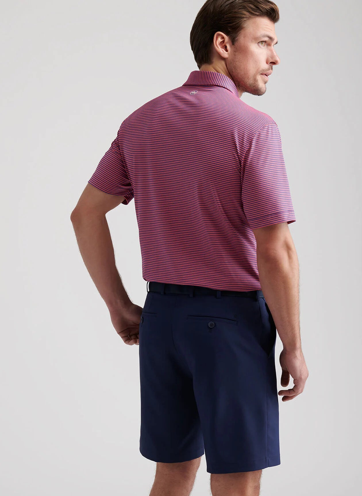 Hales Performance Jersey Polo by Peter Millar - Sports Navy