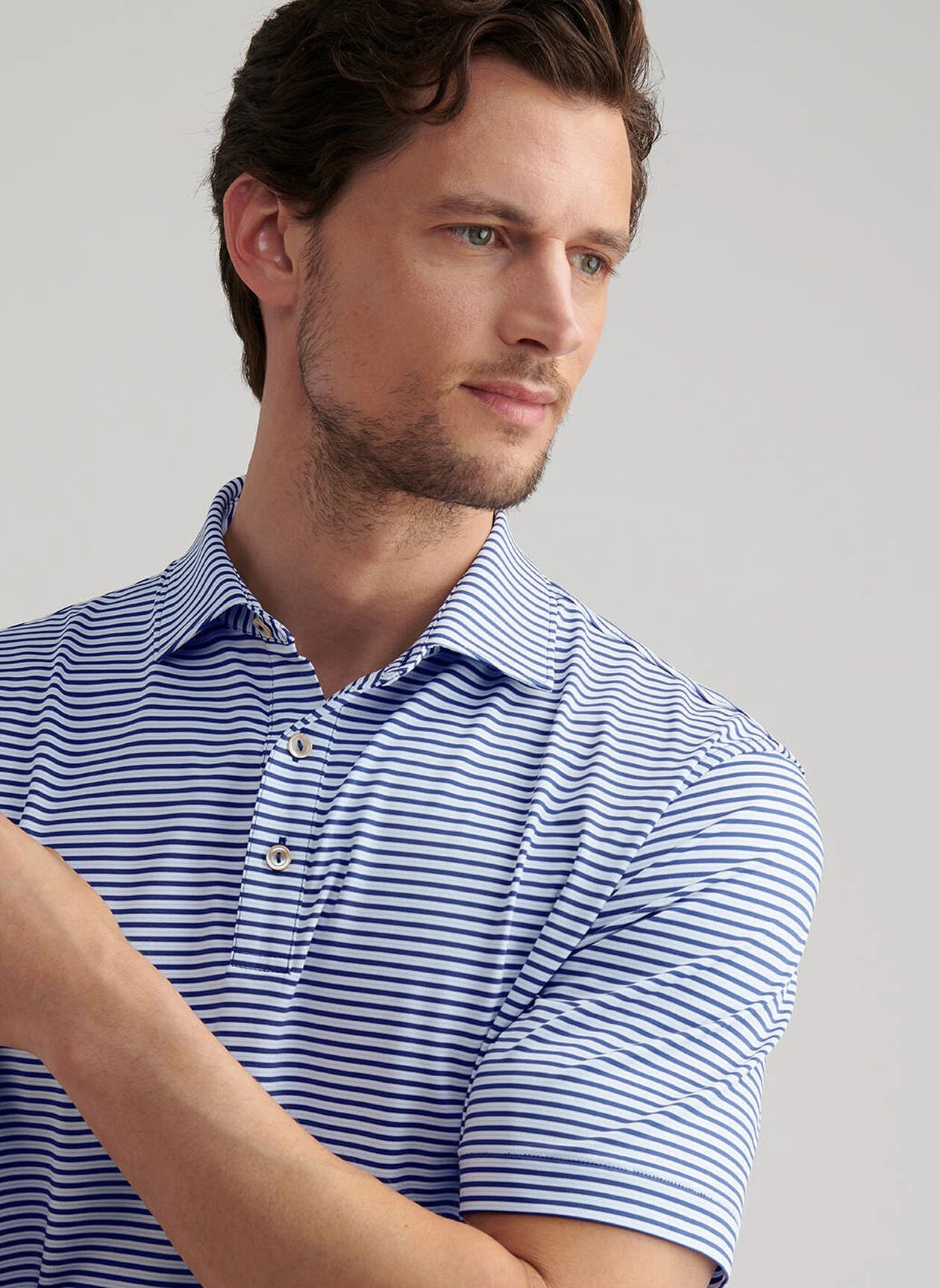 Culver Performance Jersey Polo by Peter Millar - Sports Navy