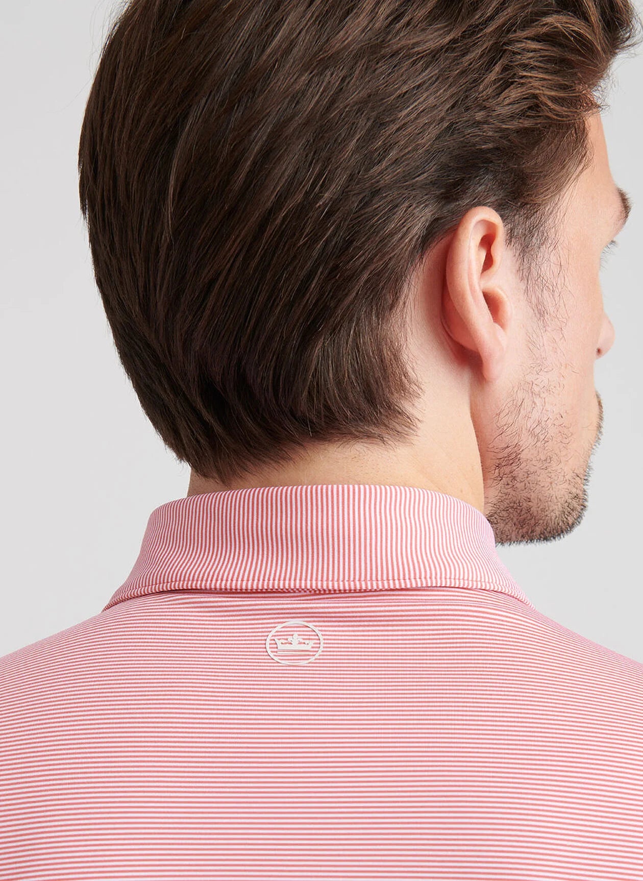 Jubilee Performance Jersey Polo by Peter Millar - Tango Pink