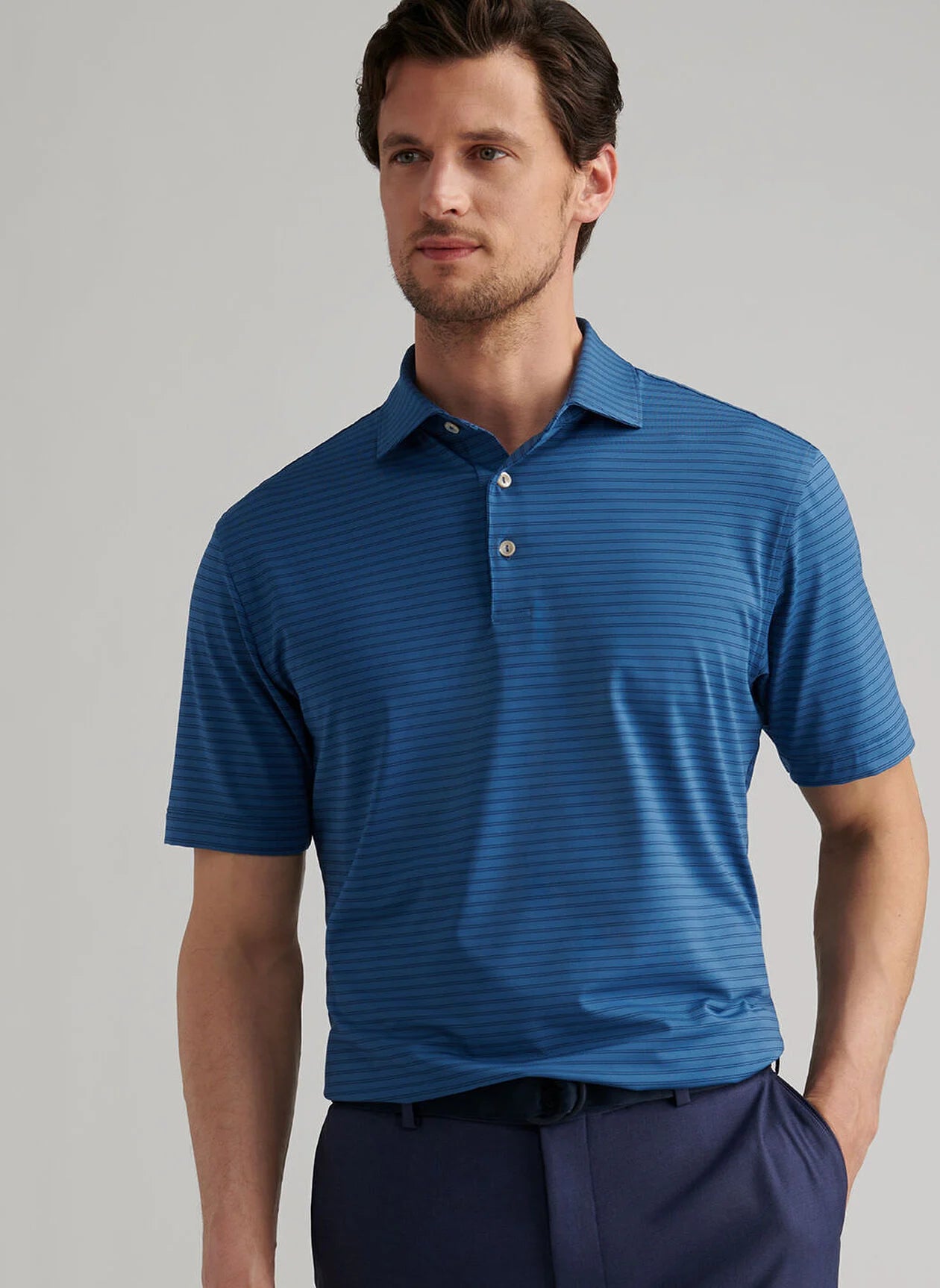 Eden Performance Jersey Polo by Peter Millar - Blue Haze