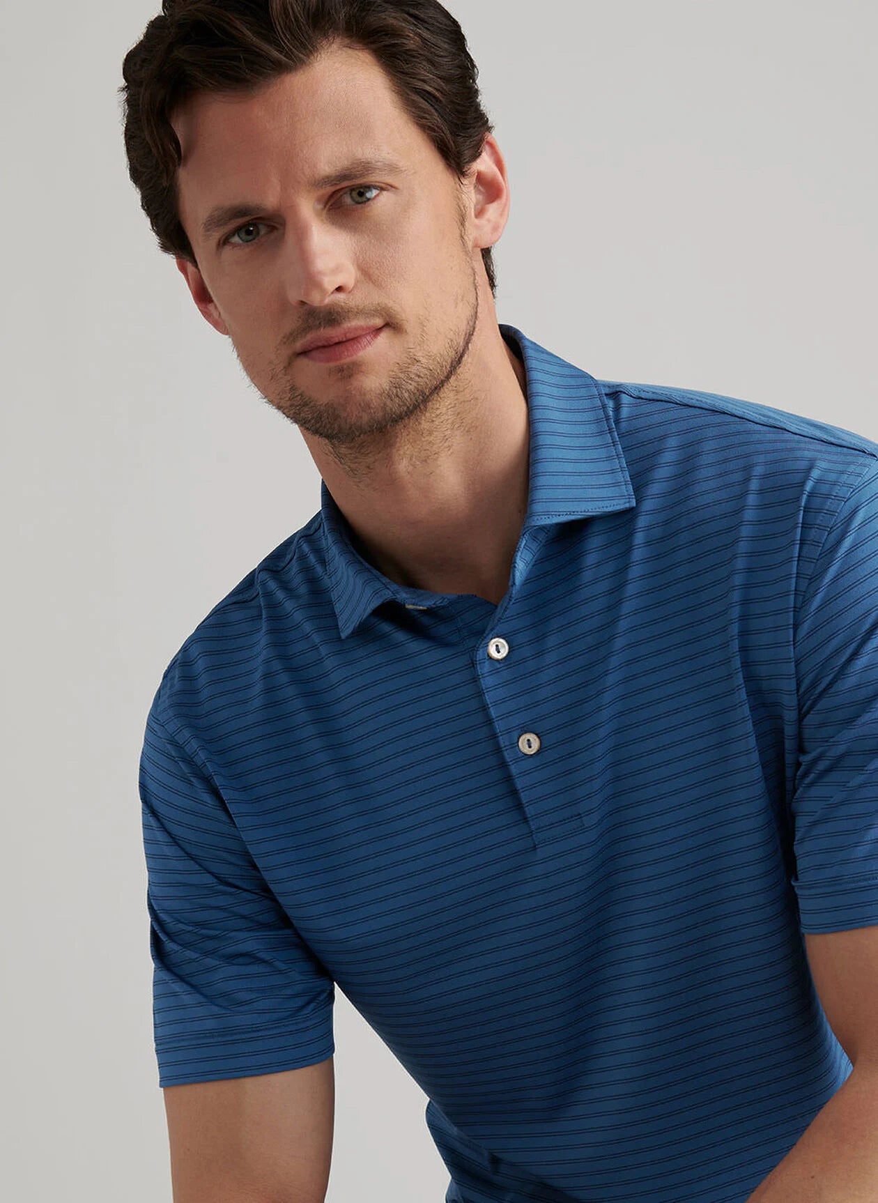 Eden Performance Jersey Polo by Peter Millar - Blue Haze