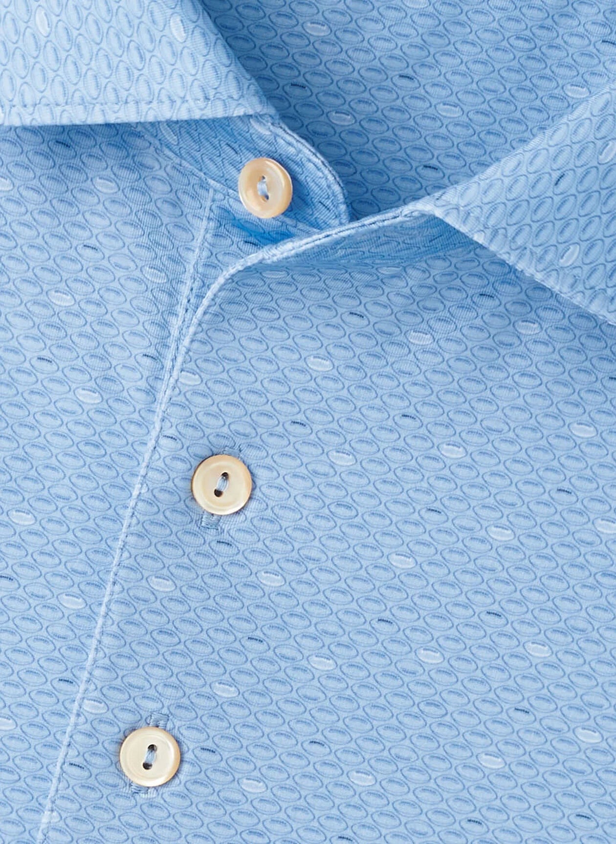 Fall Football Performance Jersey Polo by Peter Millar - Cottage Blue