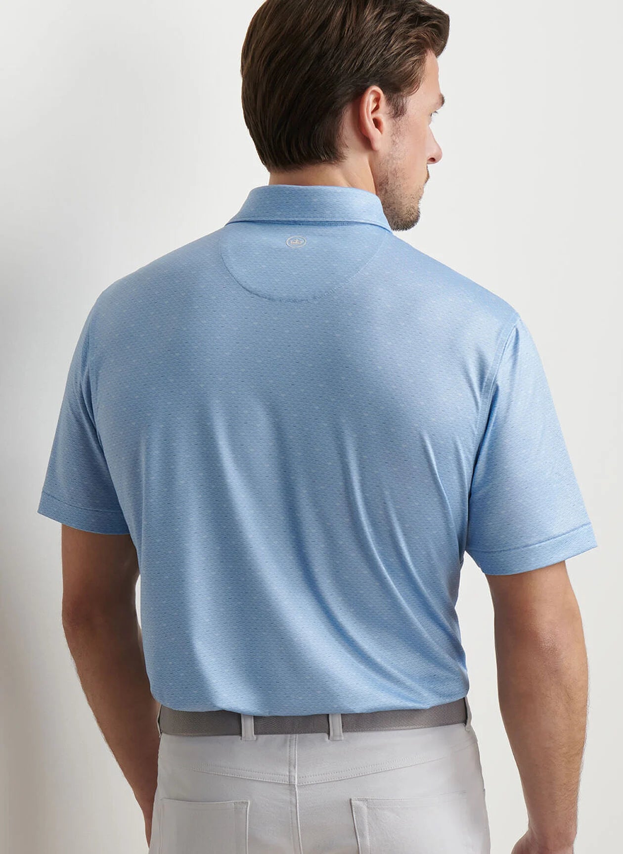 Fall Football Performance Jersey Polo by Peter Millar - Cottage Blue