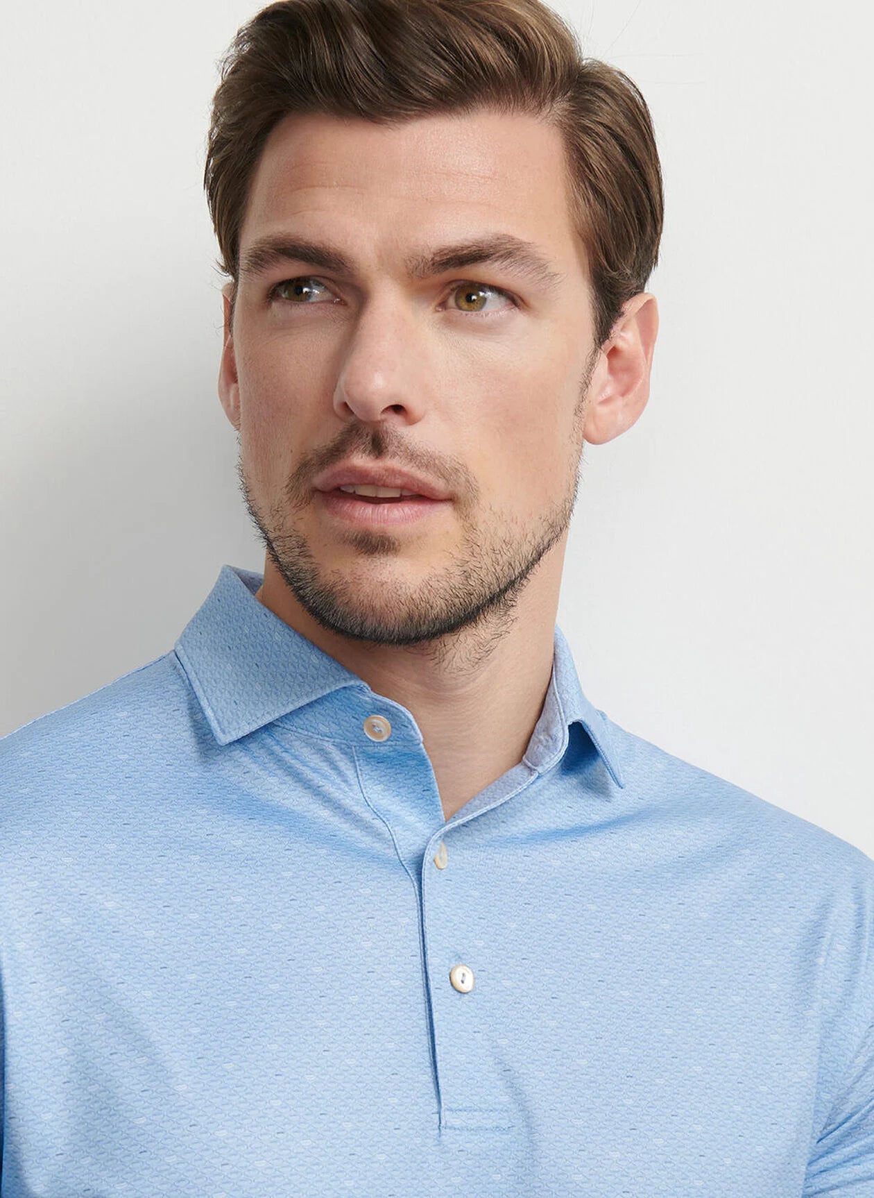 Fall Football Performance Jersey Polo by Peter Millar - Cottage Blue