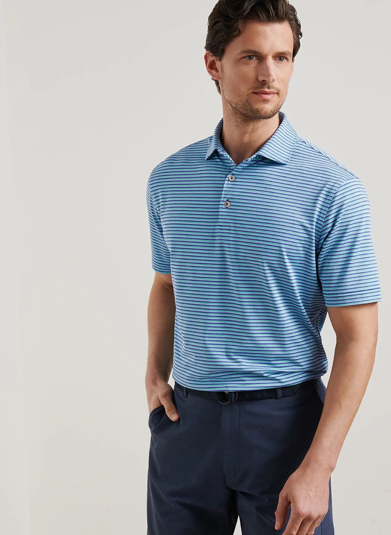 Lenway Performance Jersey Polo by Peter Millar - Sports Navy
