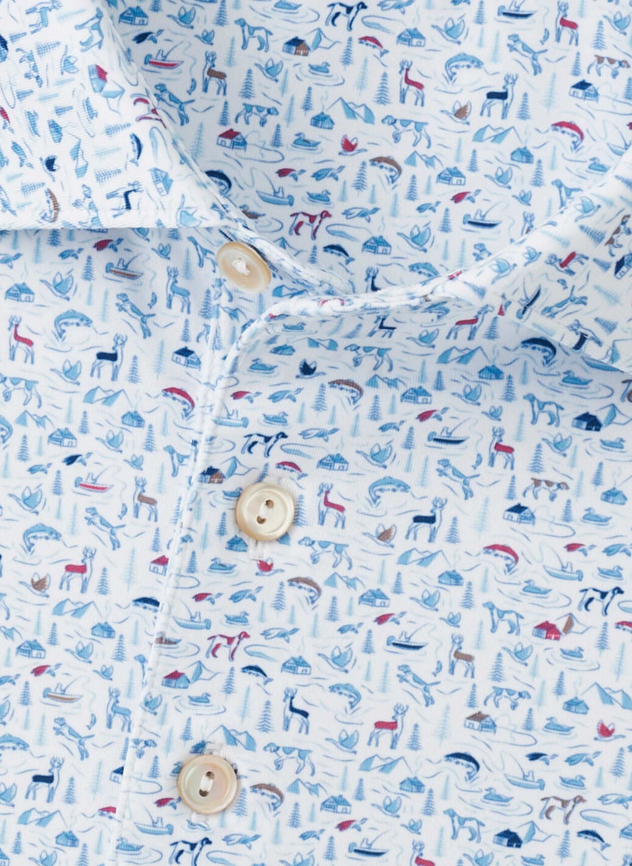 On The Hunt Performance Jersey Polo by Peter Millar - White