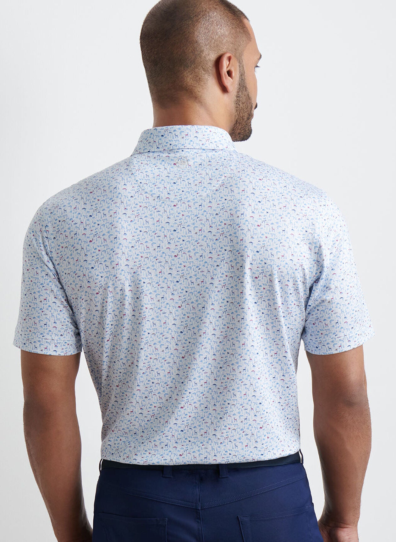 On The Hunt Performance Jersey Polo by Peter Millar - White