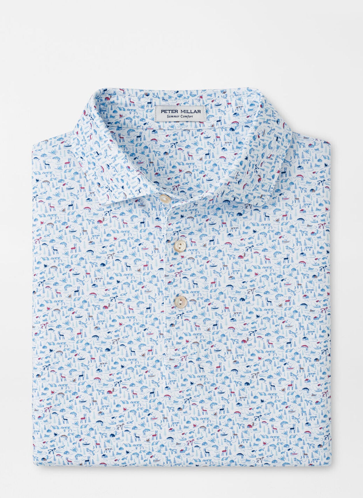 On The Hunt Performance Jersey Polo by Peter Millar - White